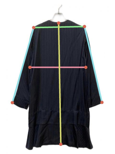 中古・古着通販】TOGA PULLA (トーガ プルラ) 長袖ワンピース ネイビー