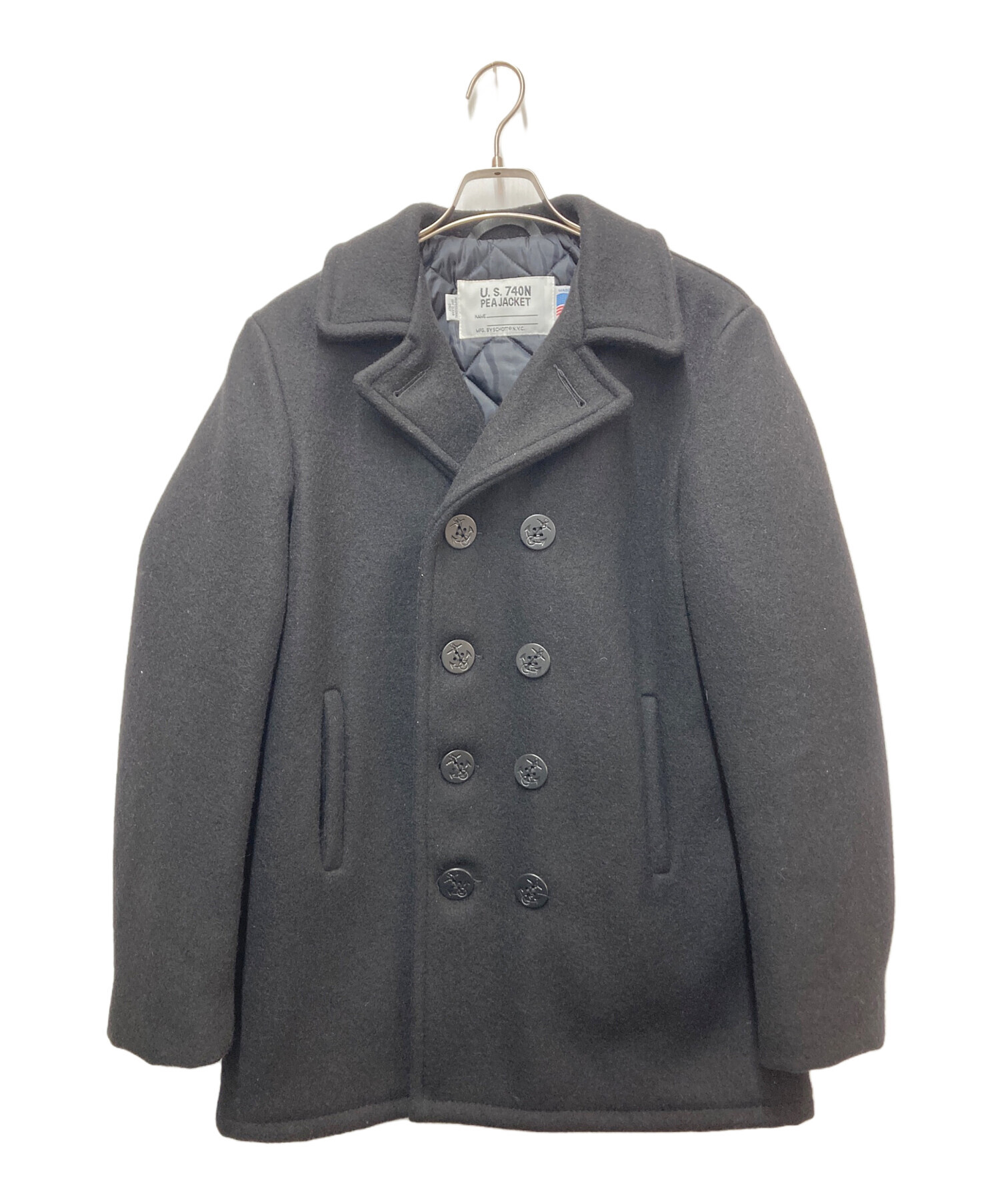 中古・古着通販】Schott (ショット) 740N PEA JACKET ブラック サイズ