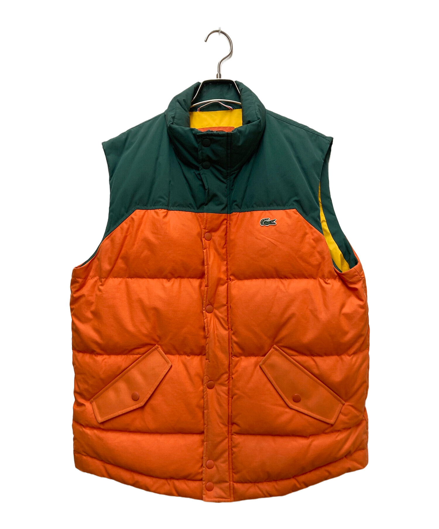 1回のみ着用【人気カラー】完売モデル LACOSTE ダウンベスト LACOSTE ダウンベスト ベスト ピケダウンベスト メンズ レディース