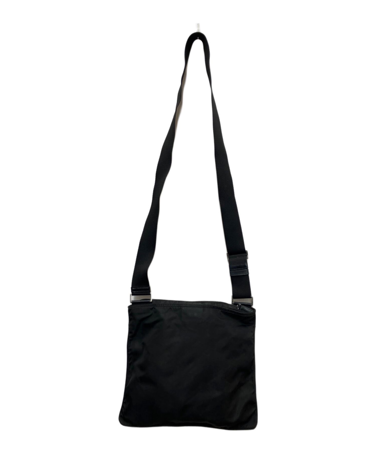 美品 正規品 PRADA ブラック ナイロン ショルダーバッグ GR10-19 中古・古着通販】PRADA (プラダ) ナイロンショルダーバッグ ブラック