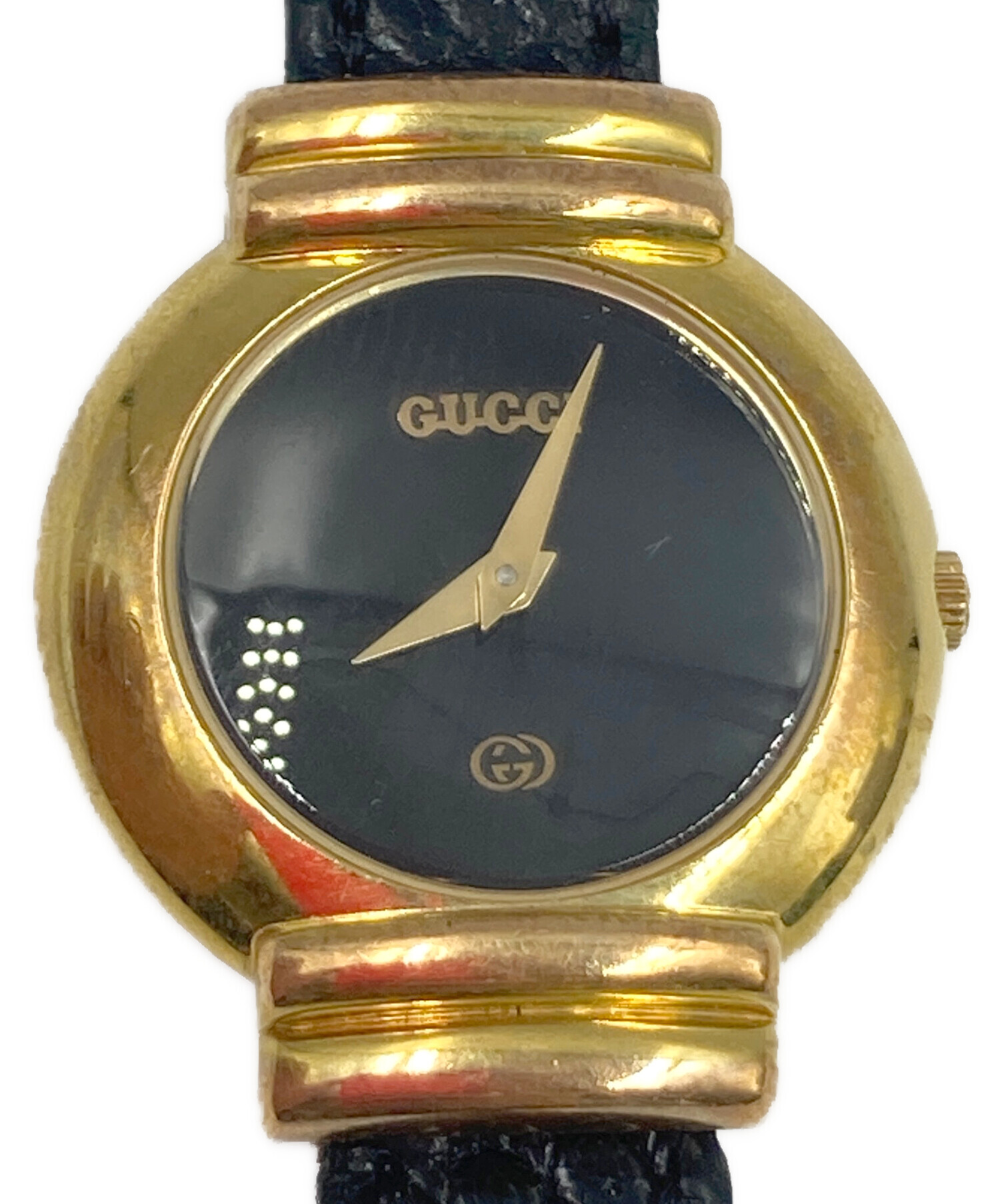 GUCCI 腕時計 5100M クォーツ ゴールド ブラック 稼動品 中古・古着通販】GUCCI (グッチ) 腕時計 クオーツ ブラック｜ブランド