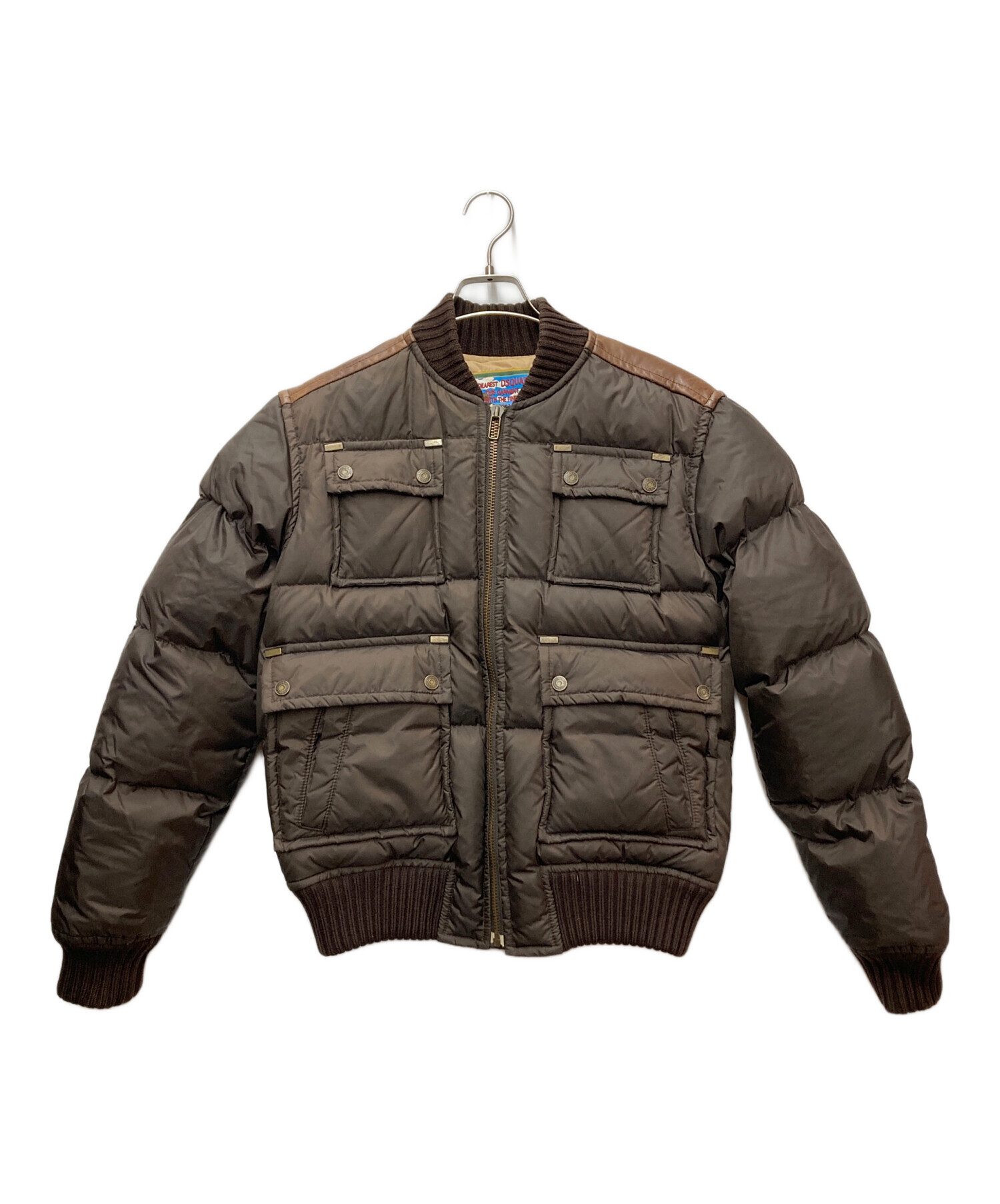 中古・古着通販】DSQUARED2 (ディースクエアード) レザー切替ダウン