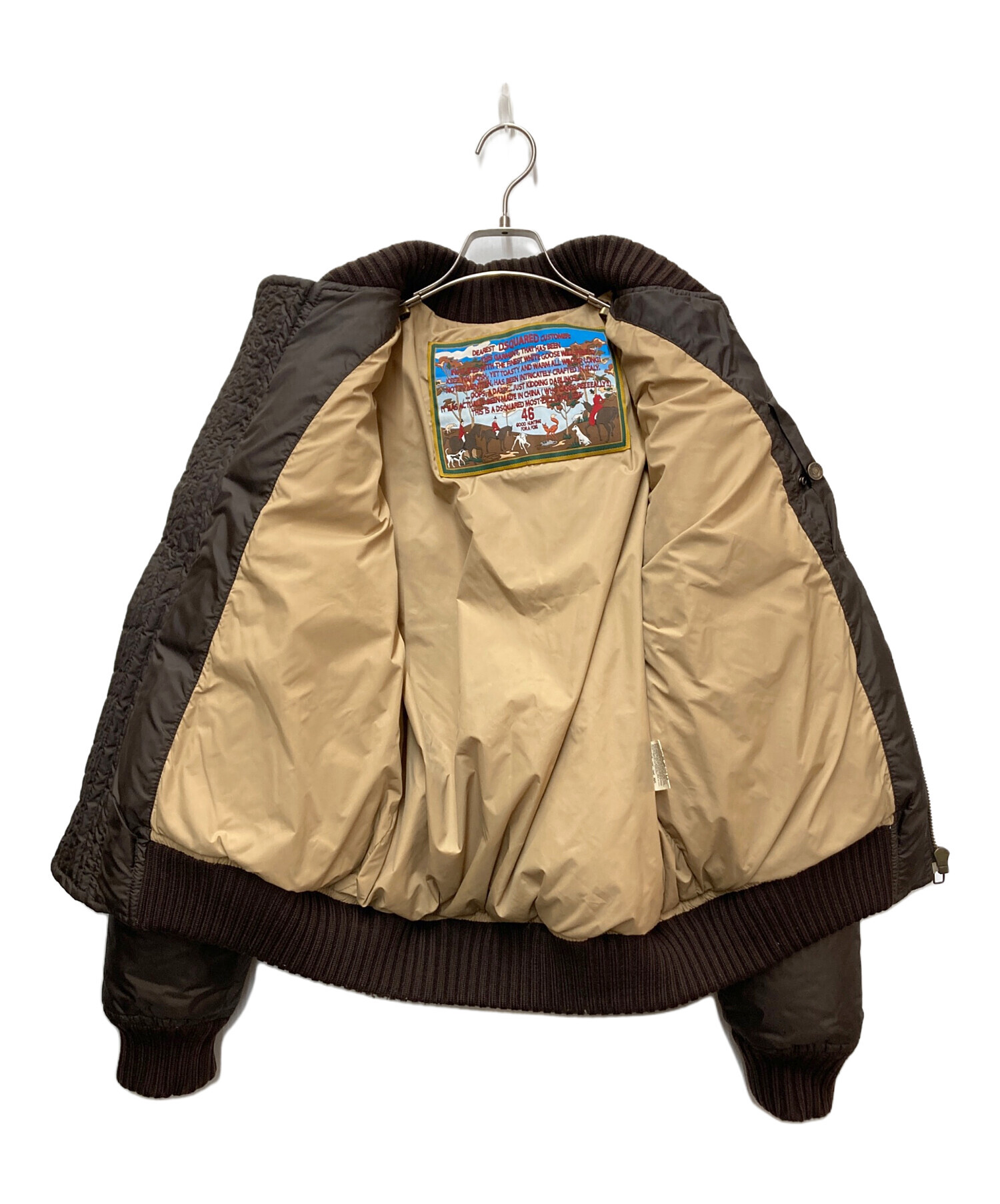 中古・古着通販】DSQUARED2 (ディースクエアード) レザー切替ダウン