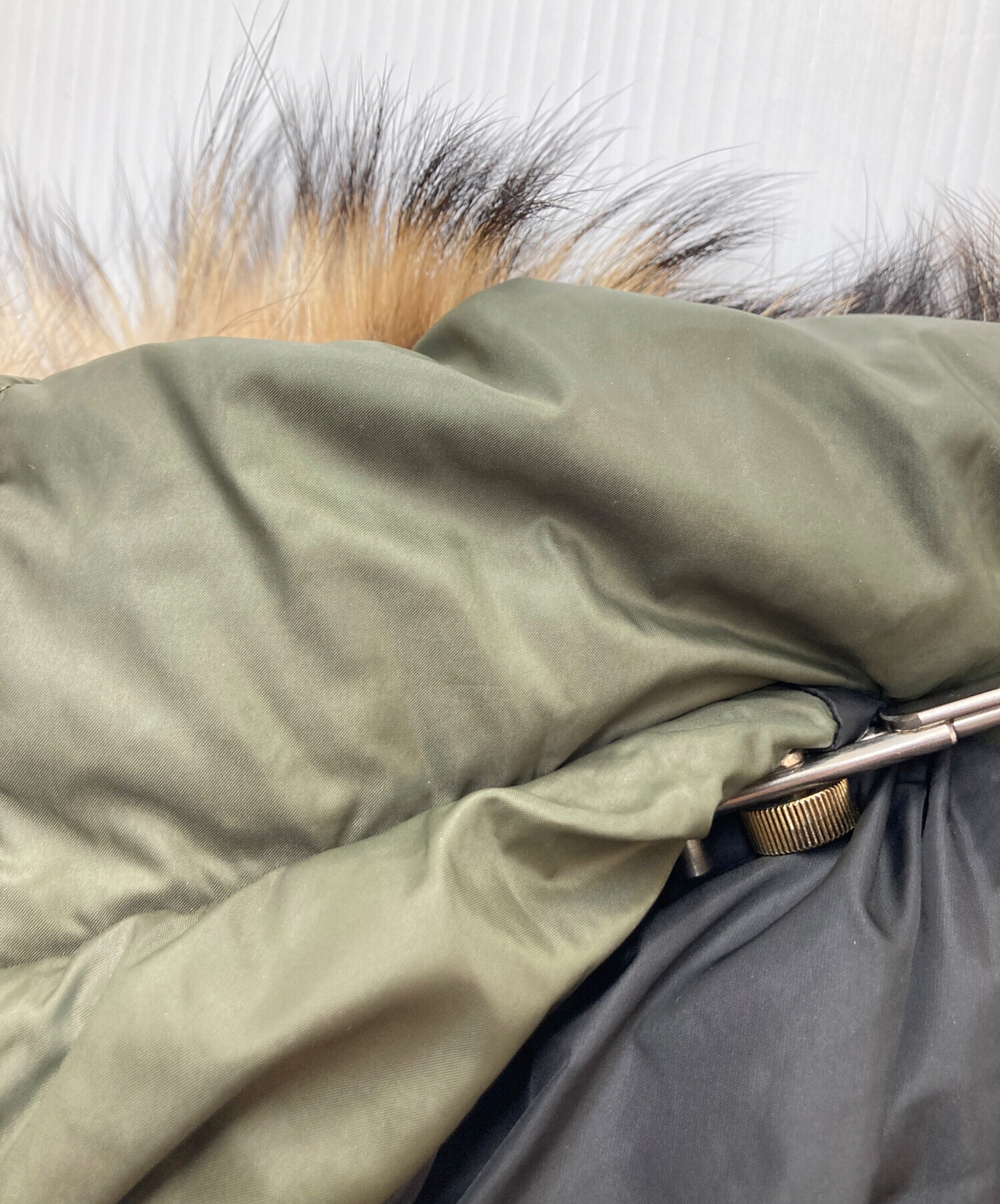 中古・古着通販】MONCLER (モンクレール) ダウンコート MESSINA カーキ