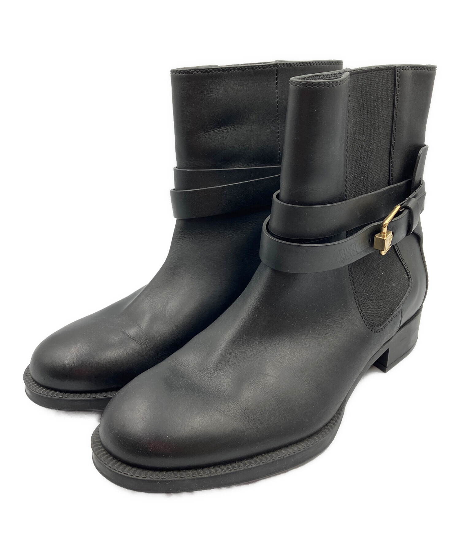 中古・古着通販】TOD'S (トッズ) サイドゴアショートブーツ ブラック