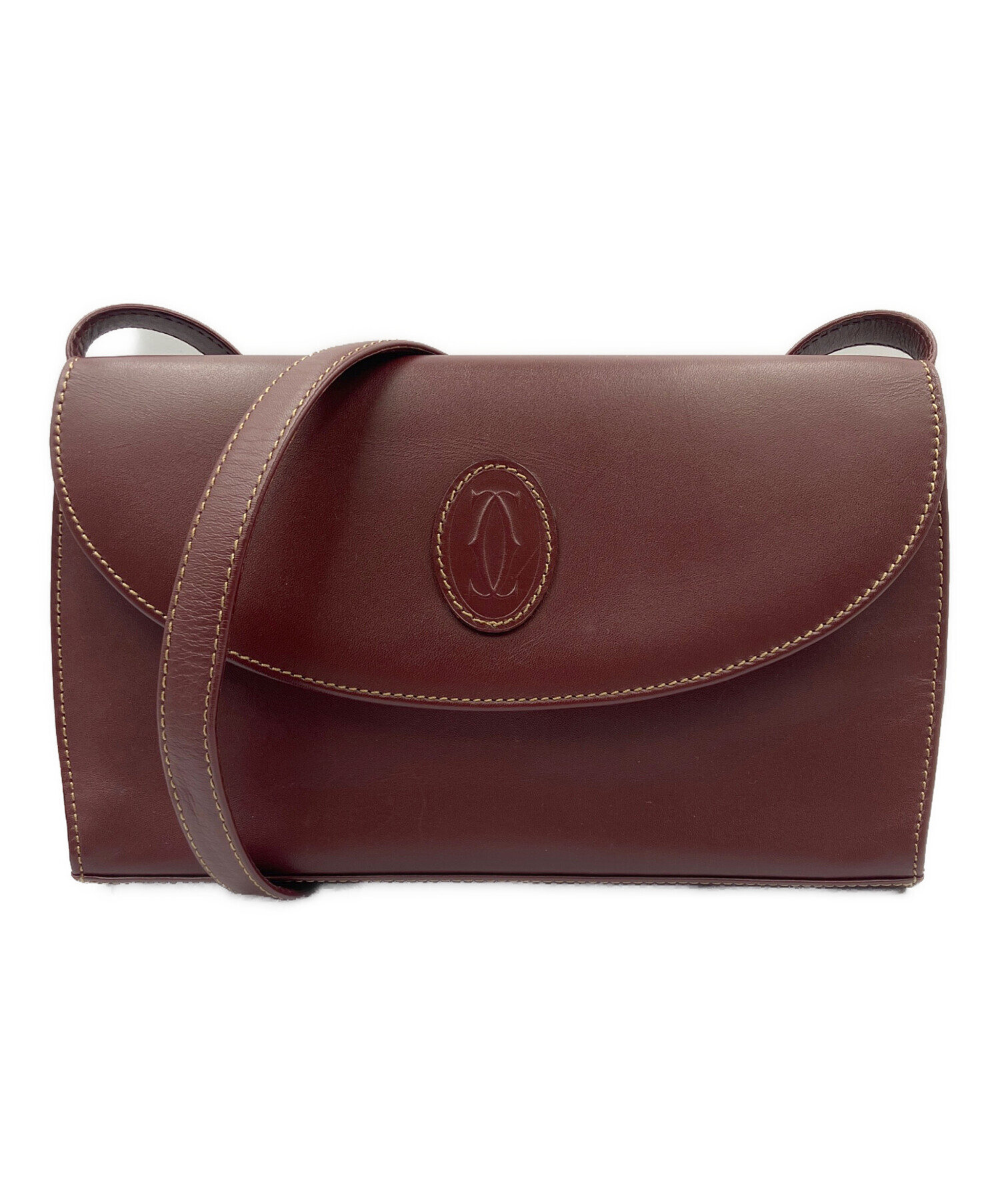 や*ー様 カルティエショルダーバッグ 中古・古着通販】Cartier (カルティエ) フラップショルダーバッグ