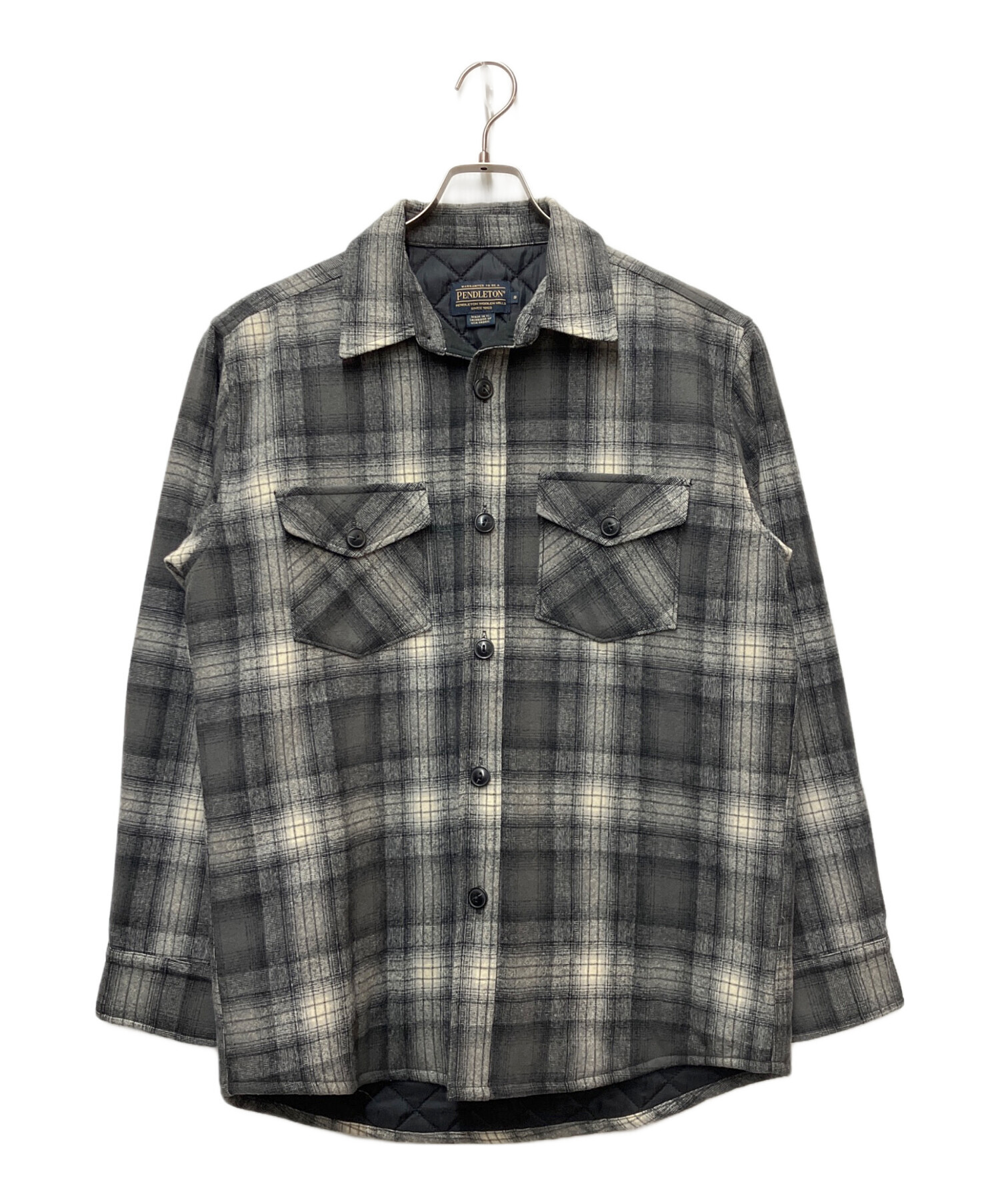 PENDLETONウールジャケット グレー Lサイズ 中古・古着通販】PENDLETON (ペンドルトン) ウールジャケット グレー
