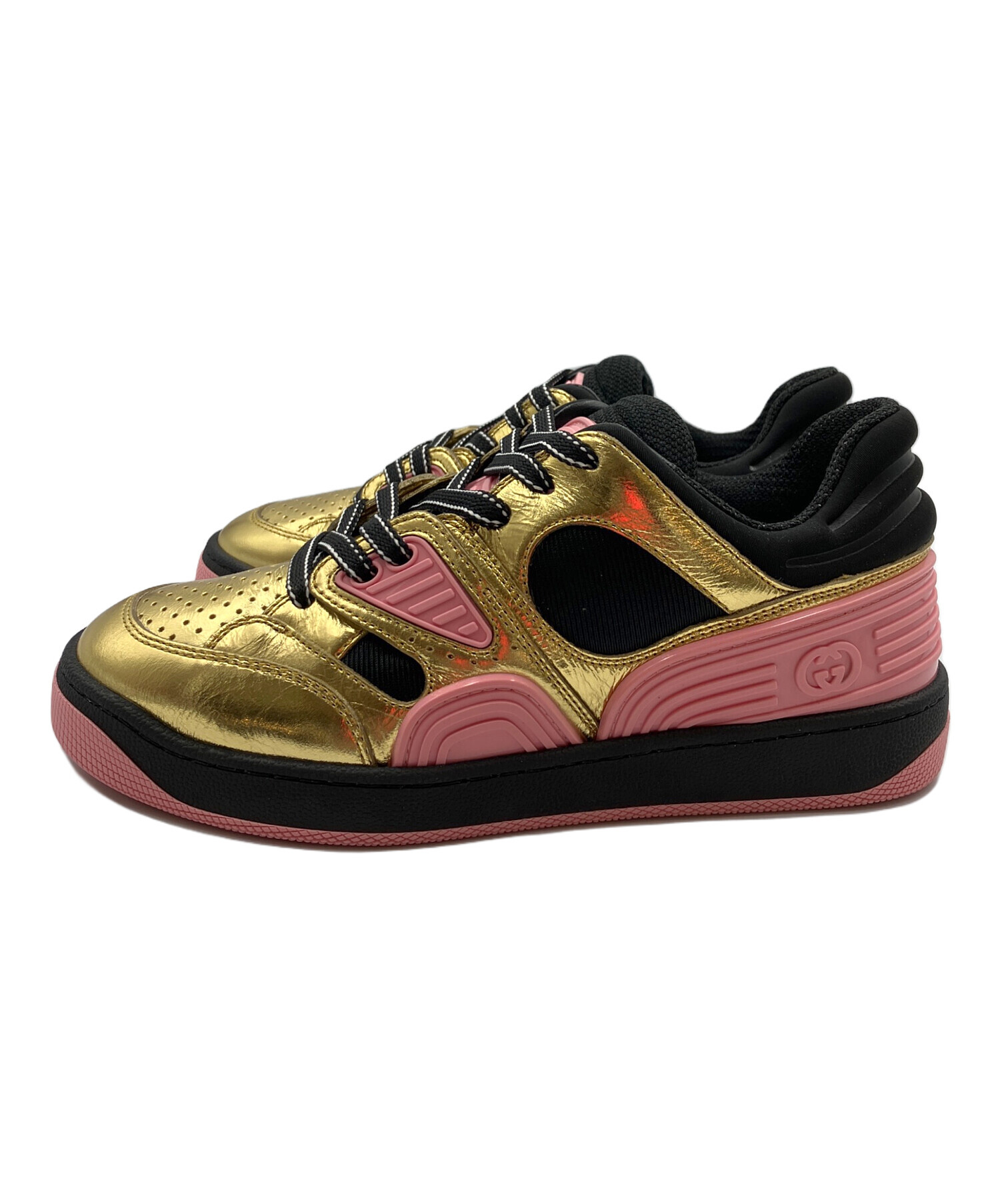 GUCCI グッチ スニーカー レディース 【古着】【中古】 中古・古着通販】GUCCI (グッチ) BASKET LOW レザーローカット