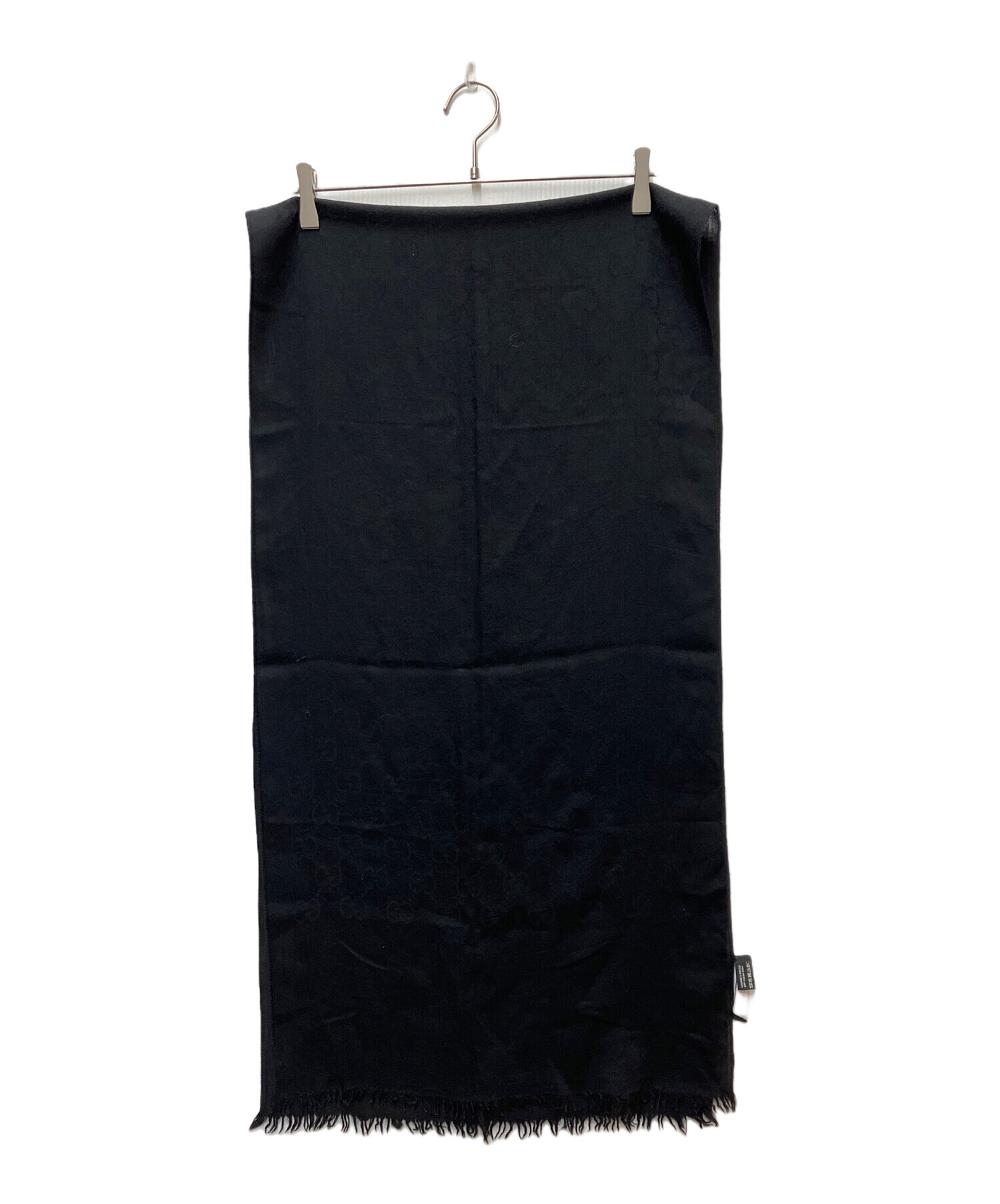 中古・古着通販】GUCCI (グッチ) ウールマフラー ブラック｜ブランド