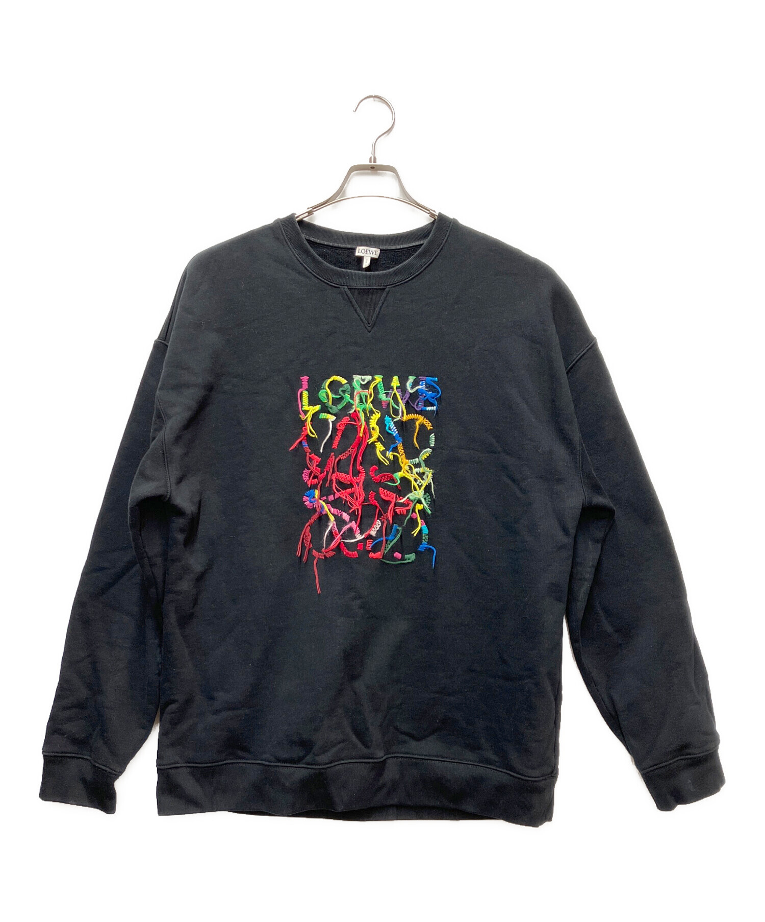中古・古着通販】LOEWE (ロエベ) スウェット ブラック サイズ:SIZE XL 