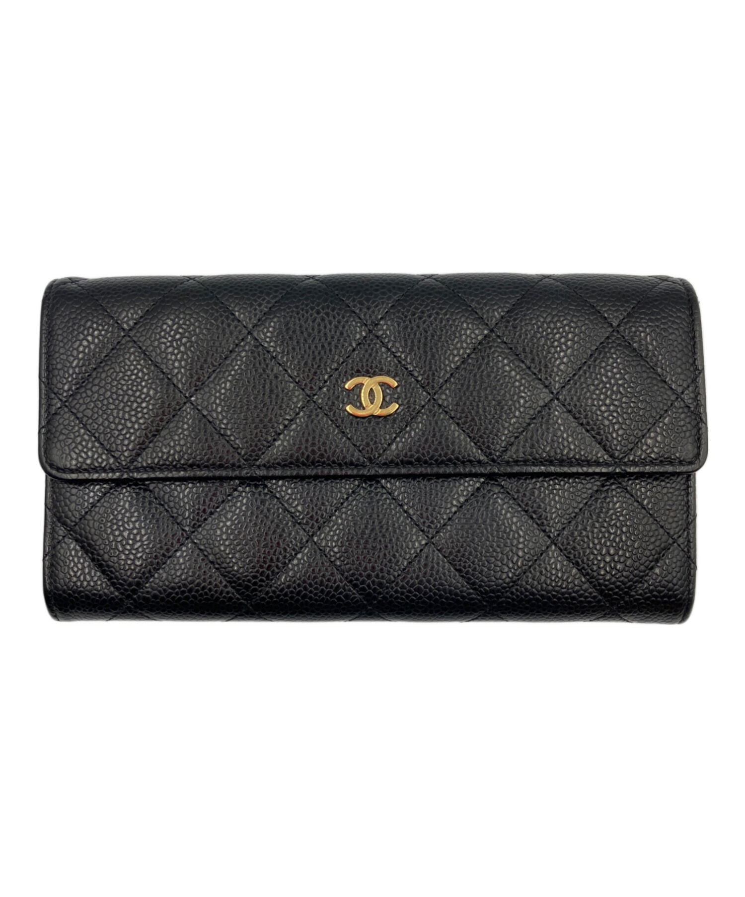 CHANEL シャネル 財布・ケース  黒 【古着】【中古】【送料無料】 中古・古着通販】CHANEL (シャネル) 長財布 ブラック｜ブランド・古着
