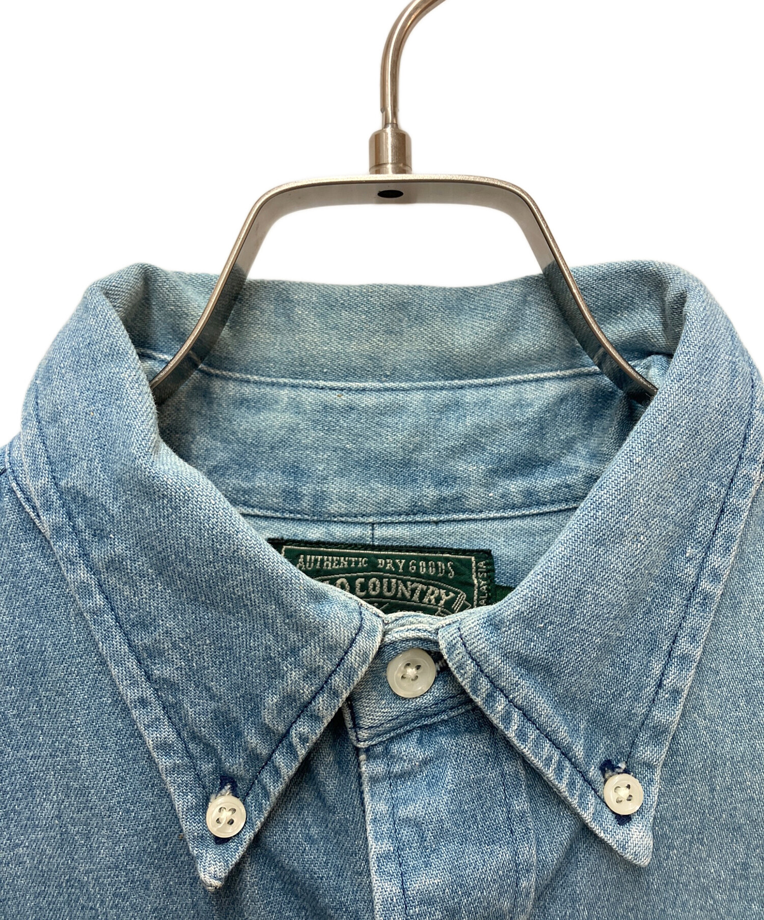 中古・古着通販】POLO COUNTRY (ポロカントリー) 90s長袖シャツ ブルー