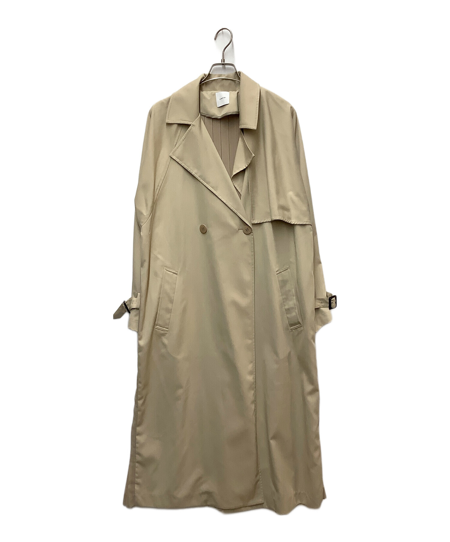 中古・古着通販】Ameri (アメリ) バックプリーツトレンチコート カーキ
