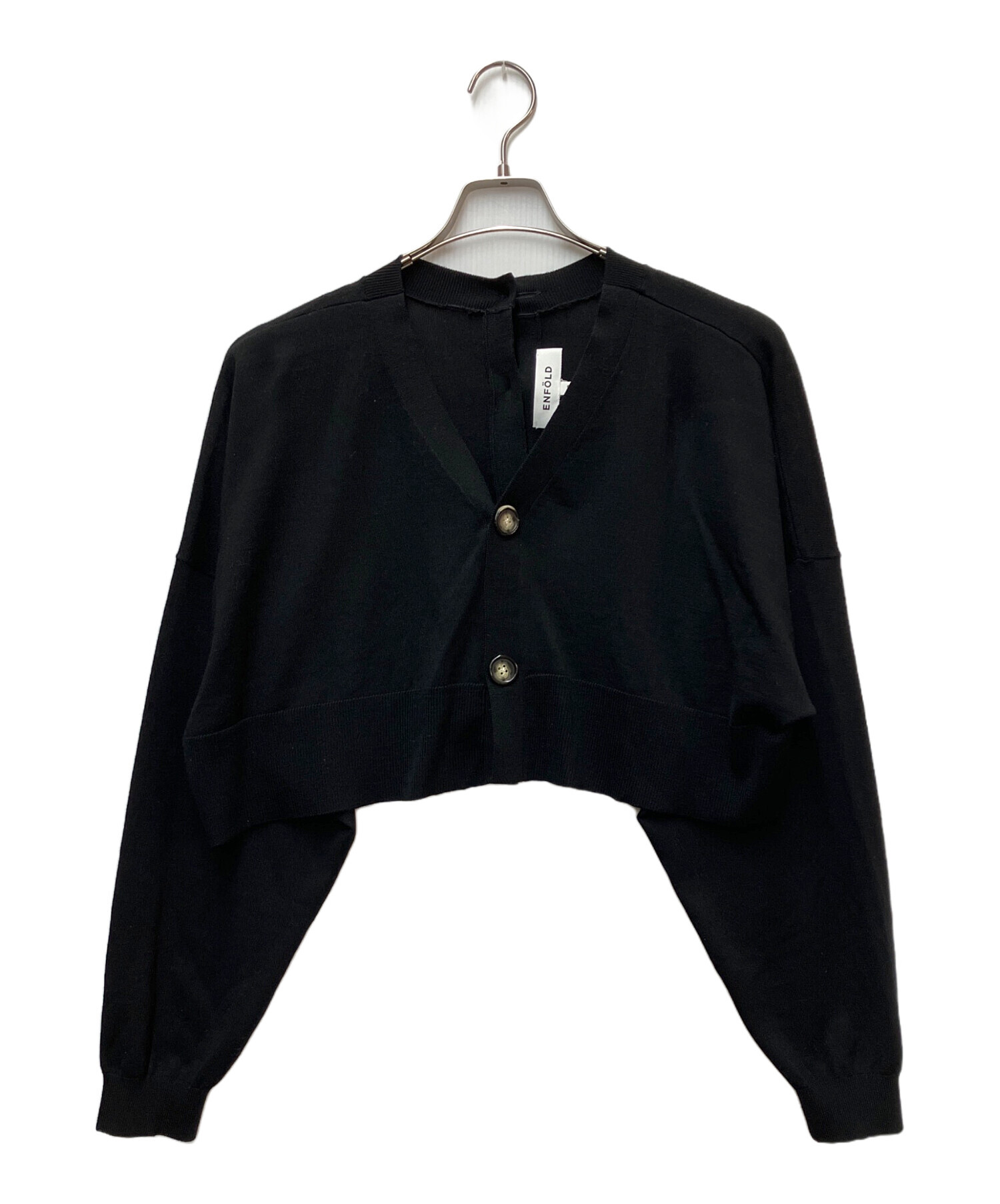 中古・古着通販】ENFOLD (エンフォルド) 薄手カーディガン ブラック