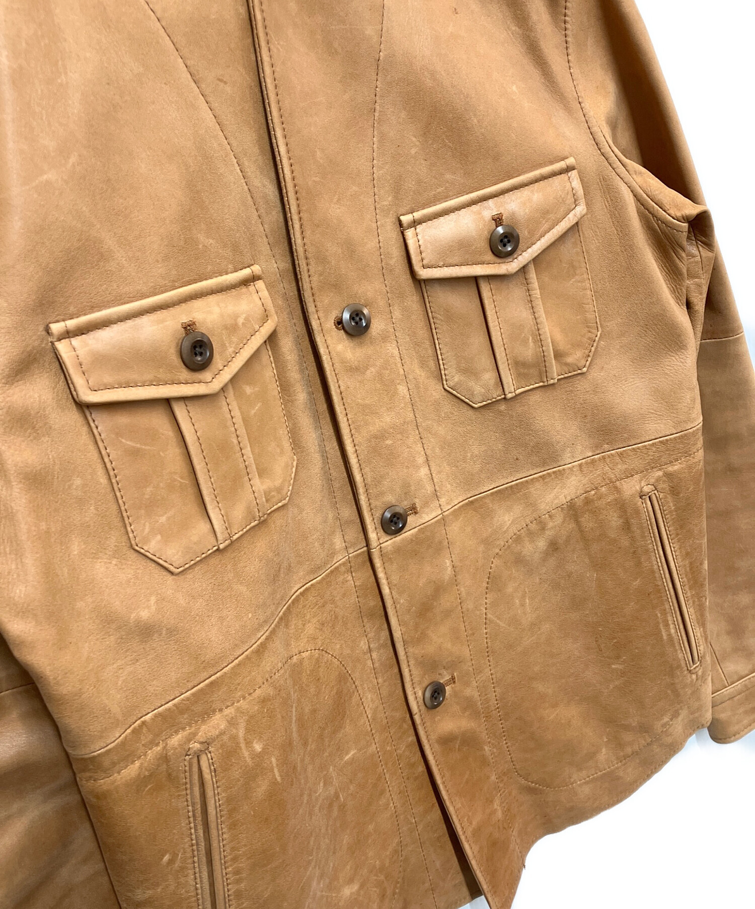 中古・古着通販】TAKEO KIKUCHI (タケオキクチ) ラムレザージャケット