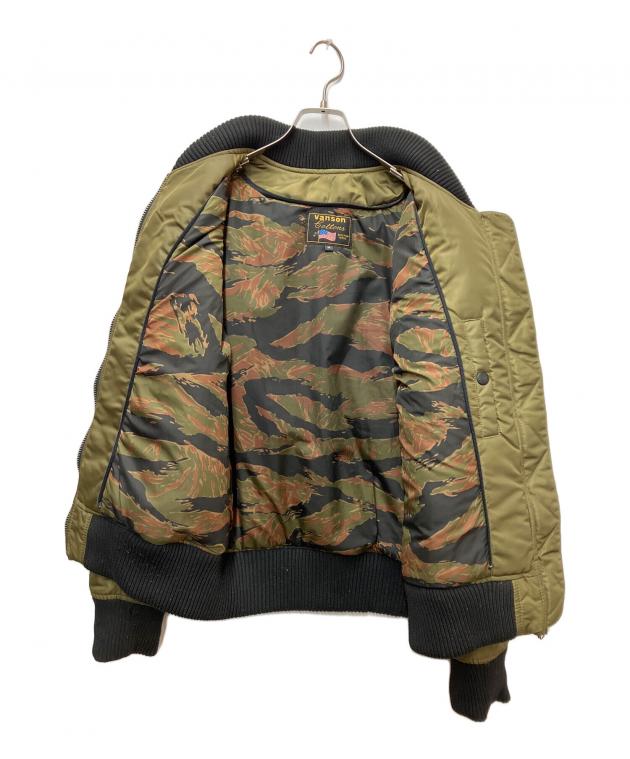 VANSON フード付きジャケット Lサイズ オリーブ バンソン ジャケット 