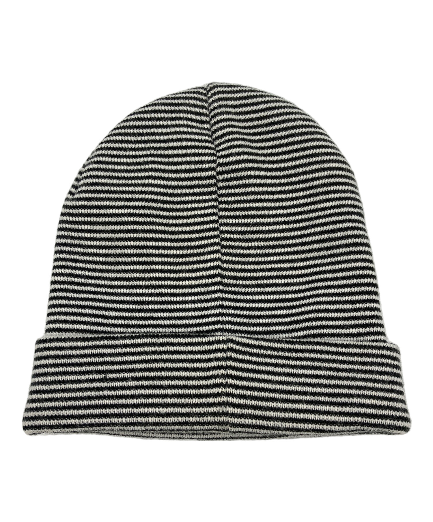 Supreme ニット帽 ブラック・ホワイト・グレー 中古・古着通販】SUPREME (シュプリーム) ニット帽 ブラック×ホワイト