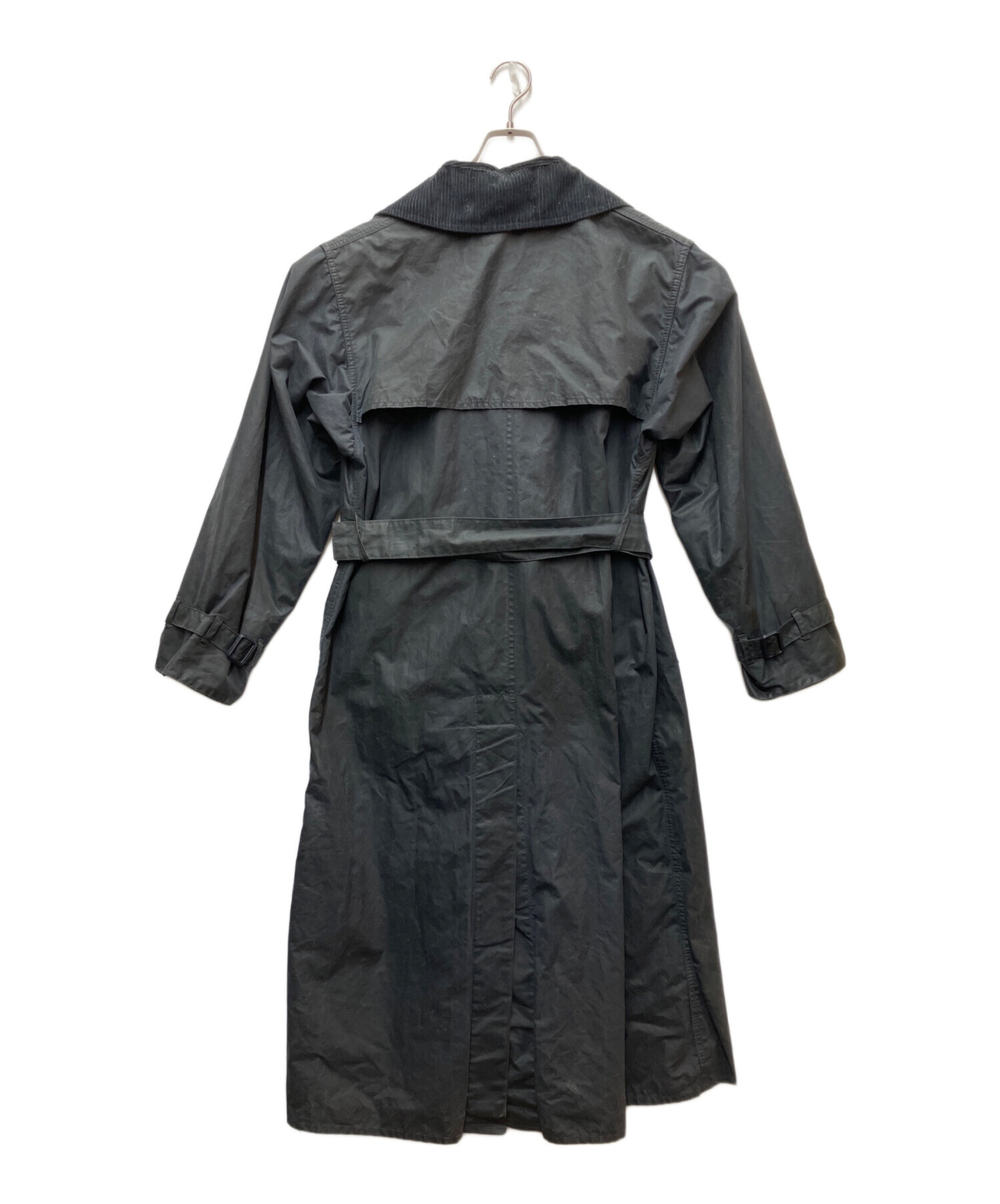 Barbour バブアー コート トレンチコート 中古・古着通販】Barbour (バブアー) トレンチコート ブラック サイズ