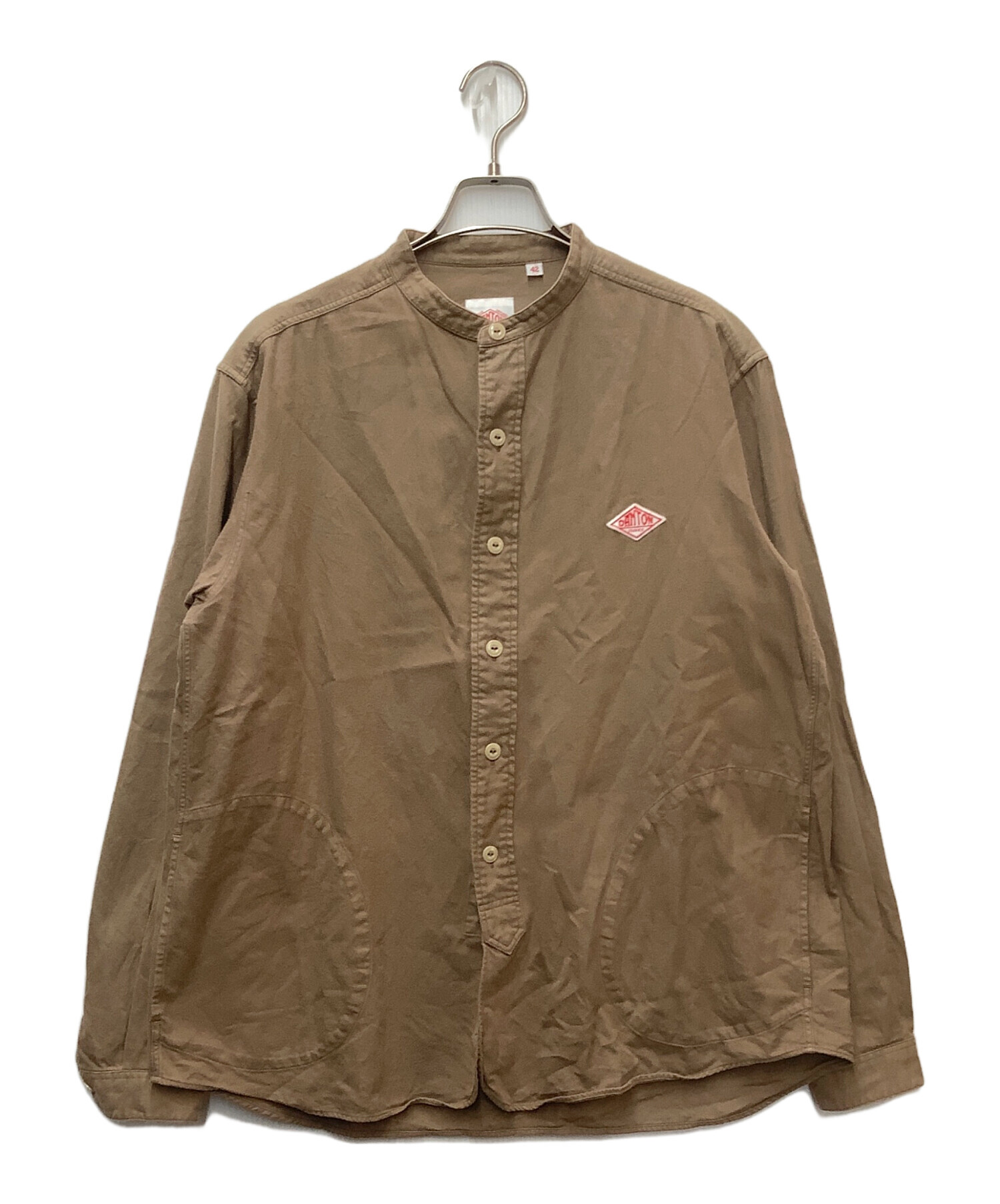 中古・古着通販】DANTON (ダントン) 長袖シャツ ブラウン サイズ:42 