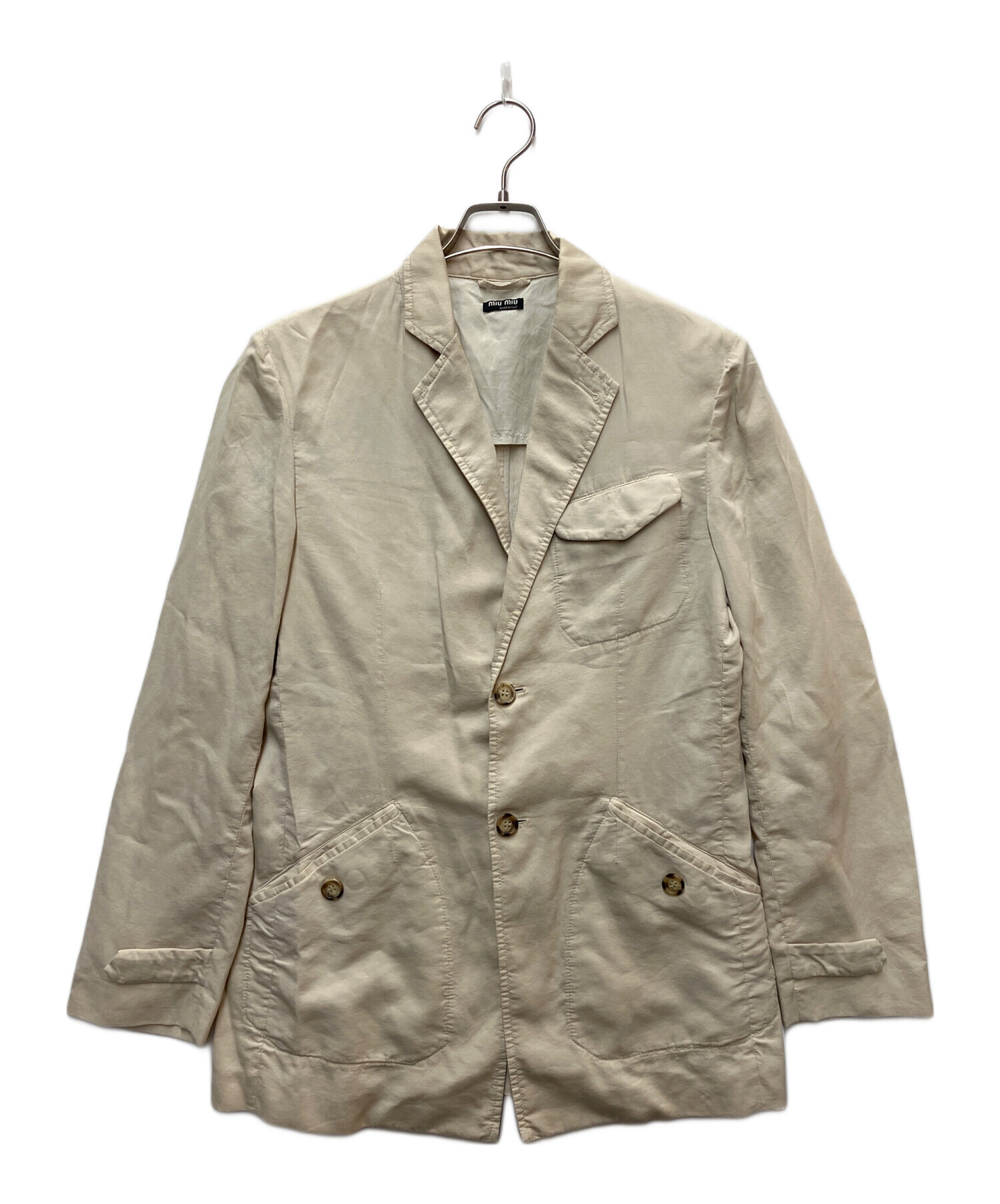 miumiu archive チェスターコート　テーラードジャケット 中古・古着通販】MIU MIU (ミュウミュウ) テーラードジャケット