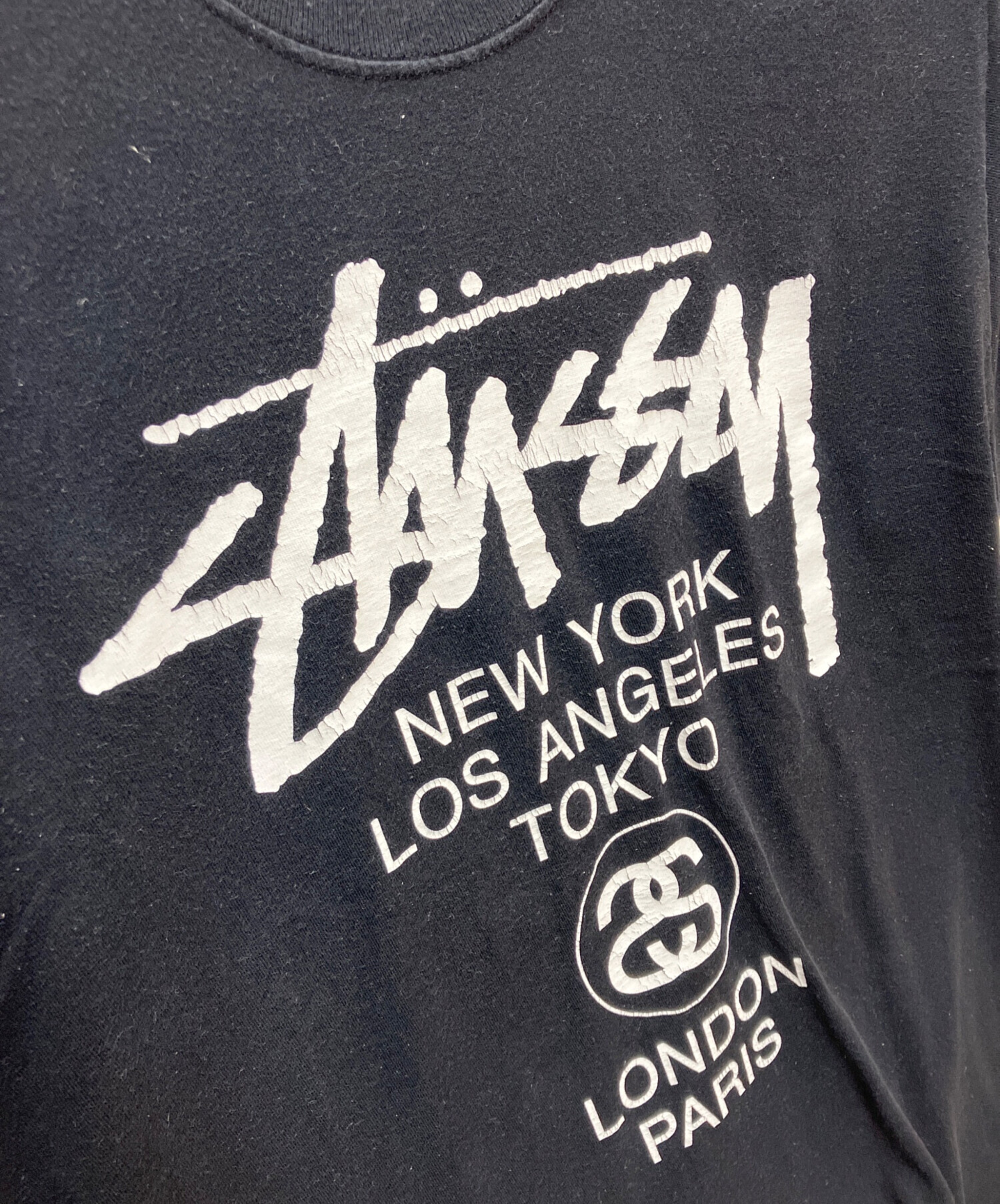 中古・古着通販】stussy (ステューシー) 半袖カットソー ブラック 