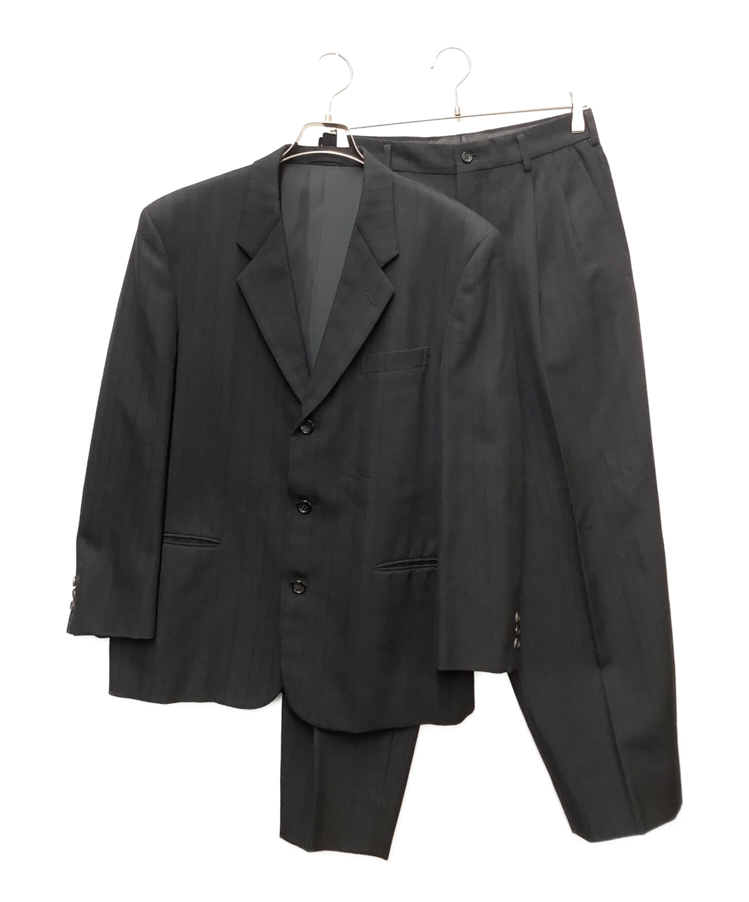 コムデギャルソンオム　田中オム　AD1988　スーツ　ダブル　モヘア混　黒 中古・古着通販】COMME des GARCONS HOMME (コムデギャルソン オム