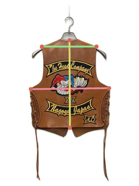 中古・古着通販】革屋 MARVY (革屋マービー) レザーベスト ブラウン