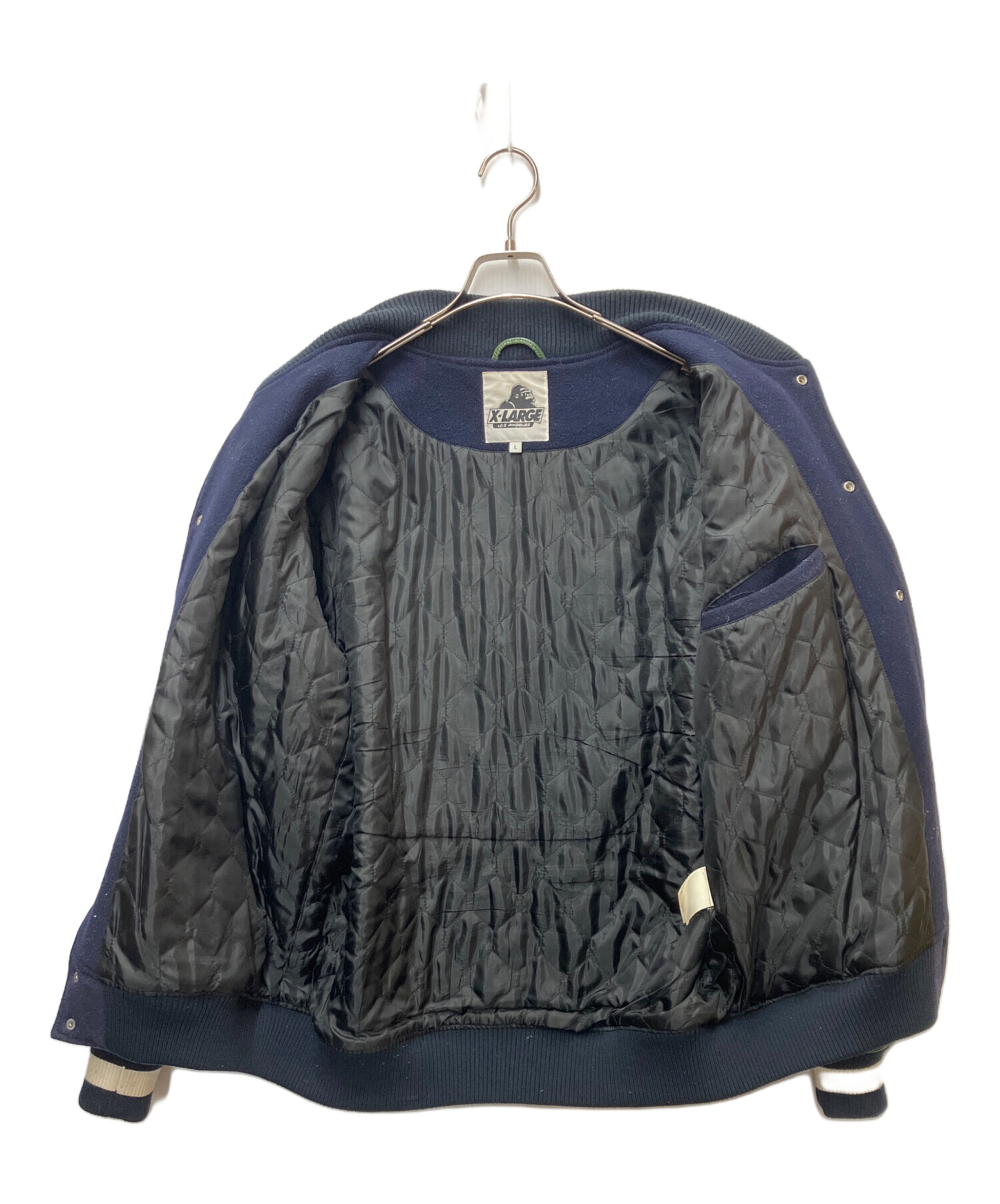 中古・古着通販】X-LARGE (エクストララージ) スタジャン ネイビー
