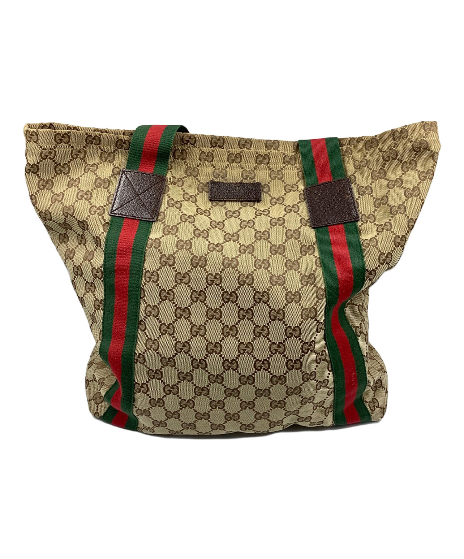 中古・古着通販】GUCCI (グッチ) GGキャンバストートバッグ ベージュ