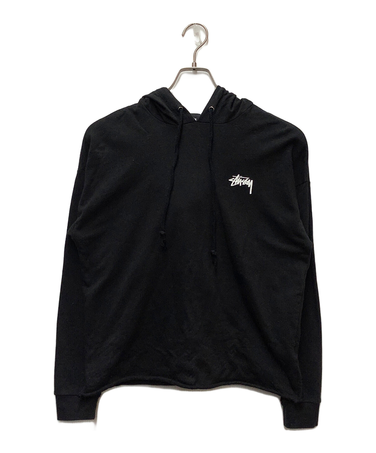 中古・古着通販】stussy (ステューシー) パーカー ブラック サイズ 