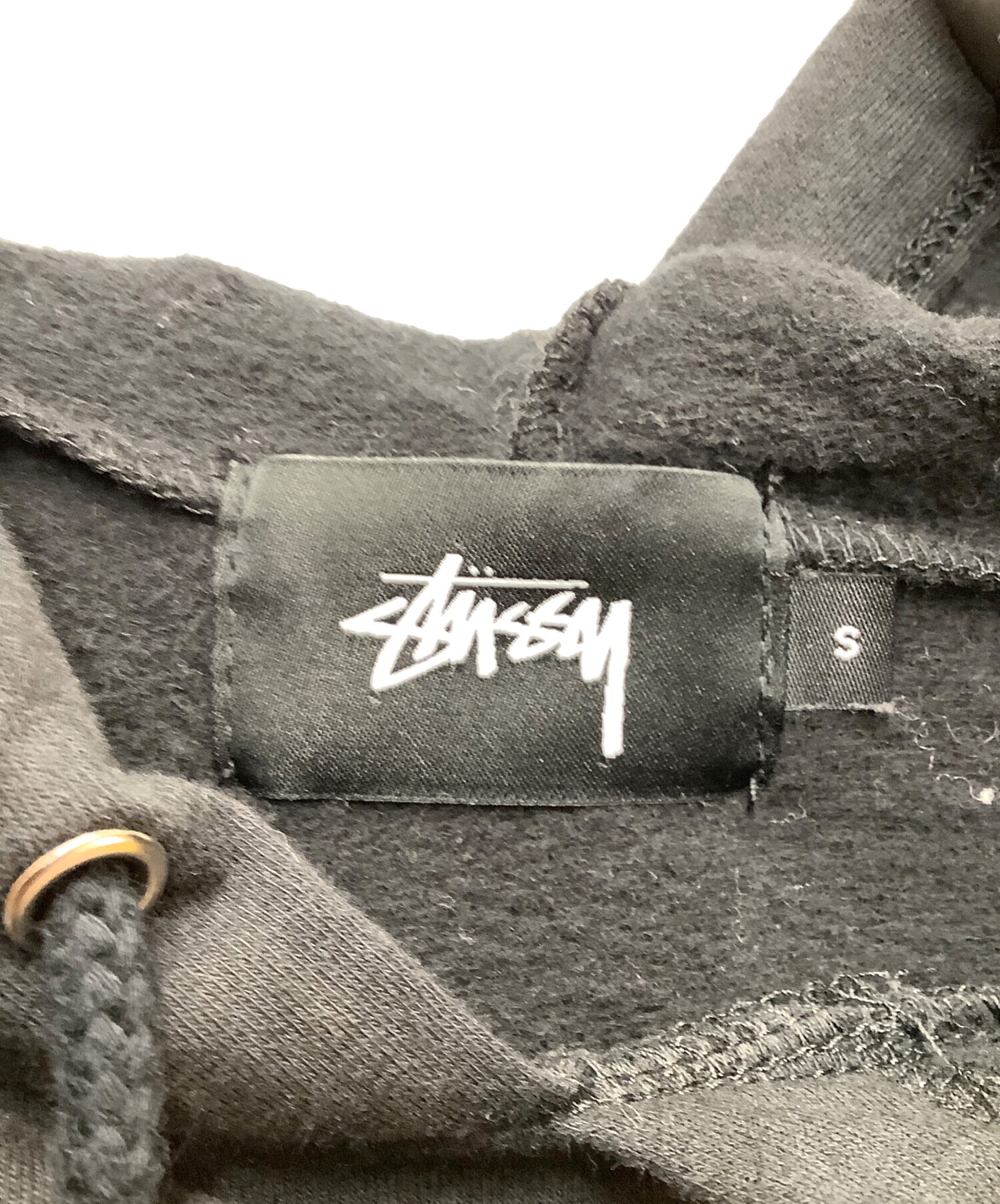 中古・古着通販】stussy (ステューシー) パーカー ブラック サイズ 