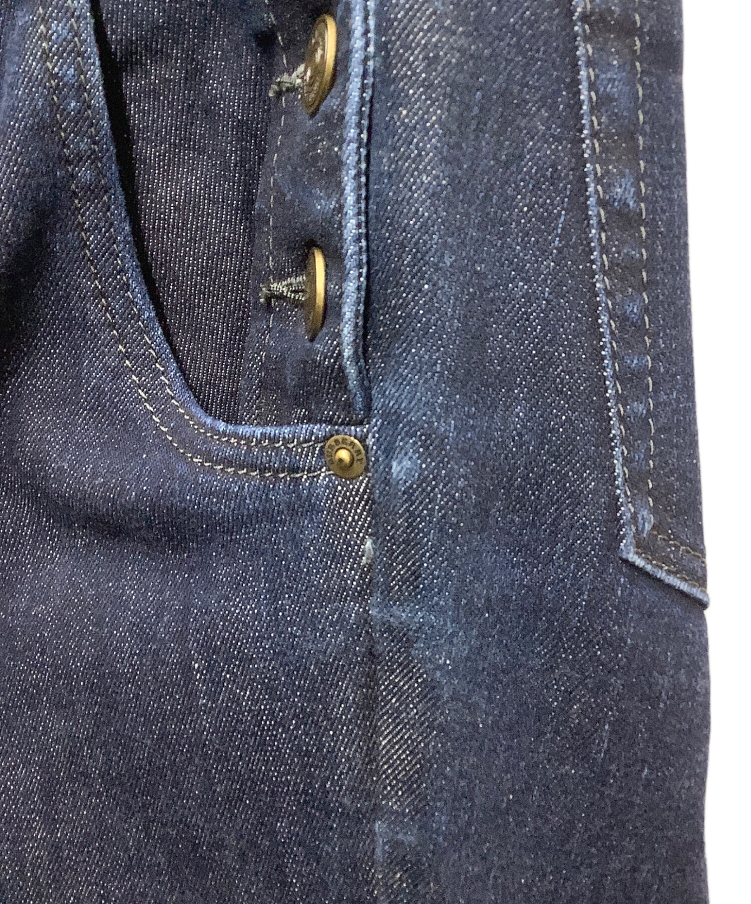 中古・古着通販】BURBERRY (バーバリー) デニムパンツ ネイビー サイズ