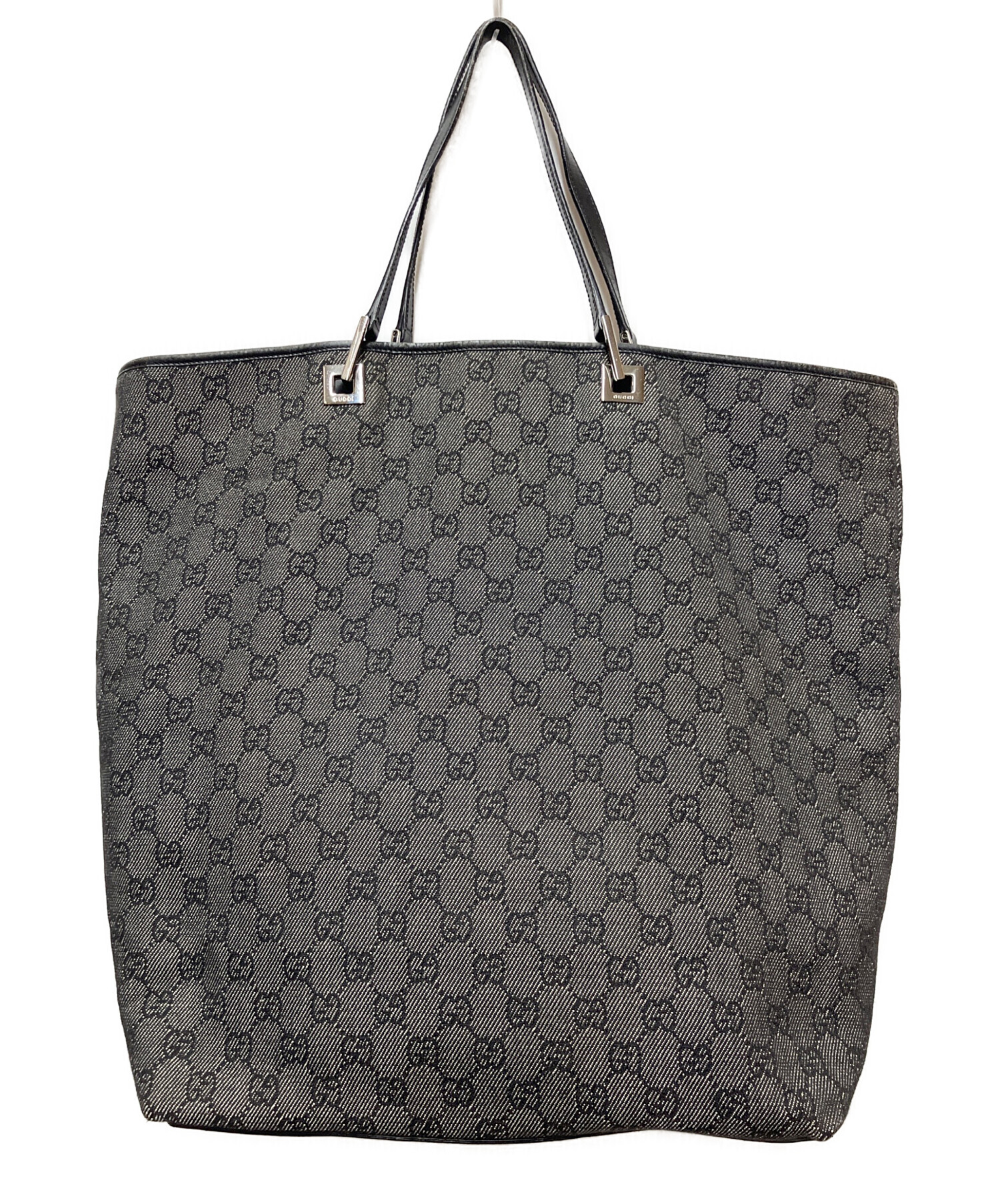 【美品】GUCCI グッチ GGキャンバス トートバッグ 中古・古着通販】GUCCI (グッチ) GGキャンバストートバッグ ブラック