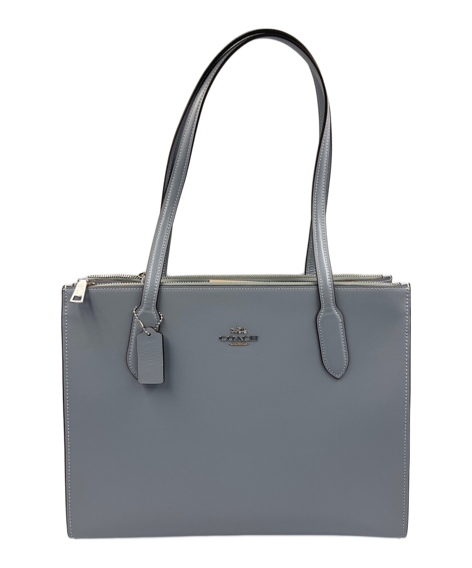 d*2様 COACH シルバー グレー トートバッグ 中古・古着通販】COACH (コーチ) トートバッグ ニーナ キャリーオール