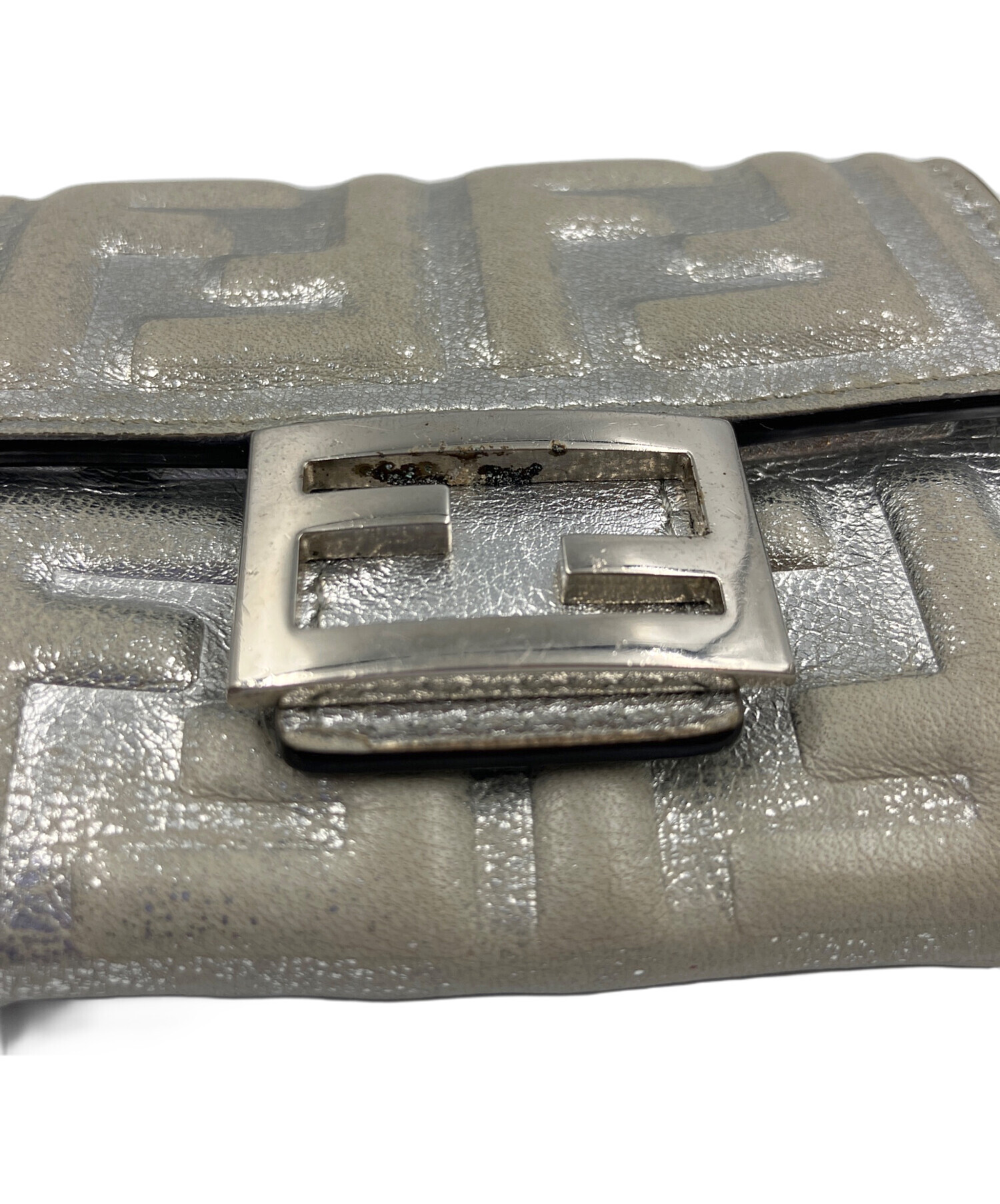 【美品】FENDI CASA リモージュ製 キートレイ シルバー 中古・古着通販】FENDI (フェンディ) カードケース シルバー｜ブランド