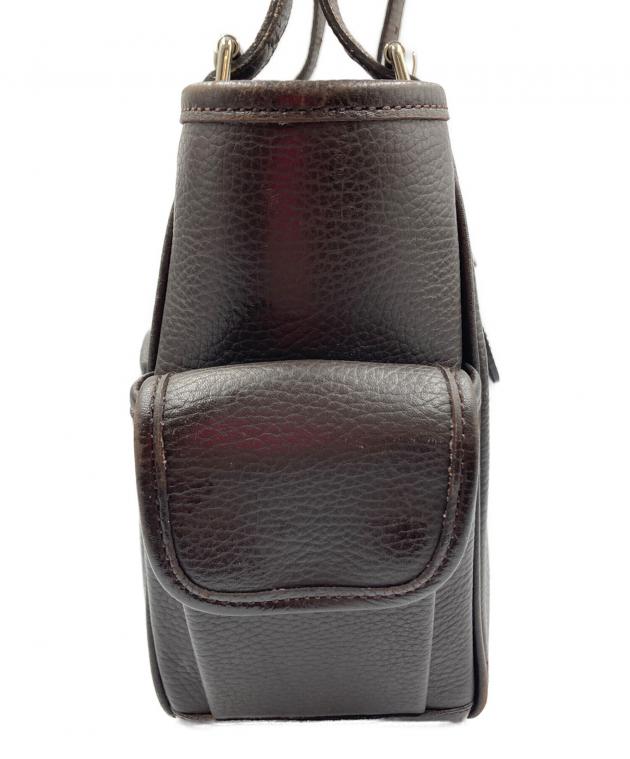 中古・古着通販】BURBERRY (バーバリー) レザーハンドバッグ ブラウン