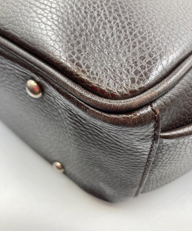 中古・古着通販】BURBERRY (バーバリー) レザーハンドバッグ ブラウン