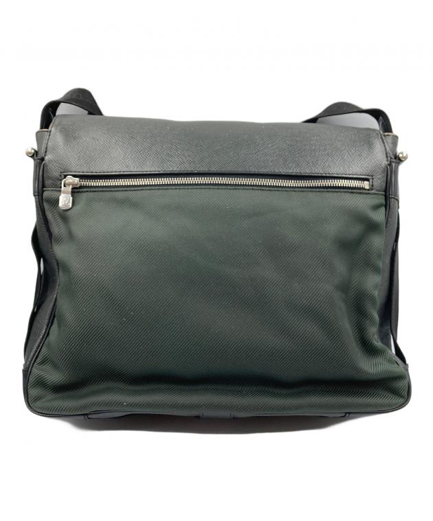ルイヴィトン タイガ ヴィクトール レザーショルダーバッグ M30144グリーン 中古・古着通販】LOUIS VUITTON (ルイ ヴィトン) タイガ ヴィクトール