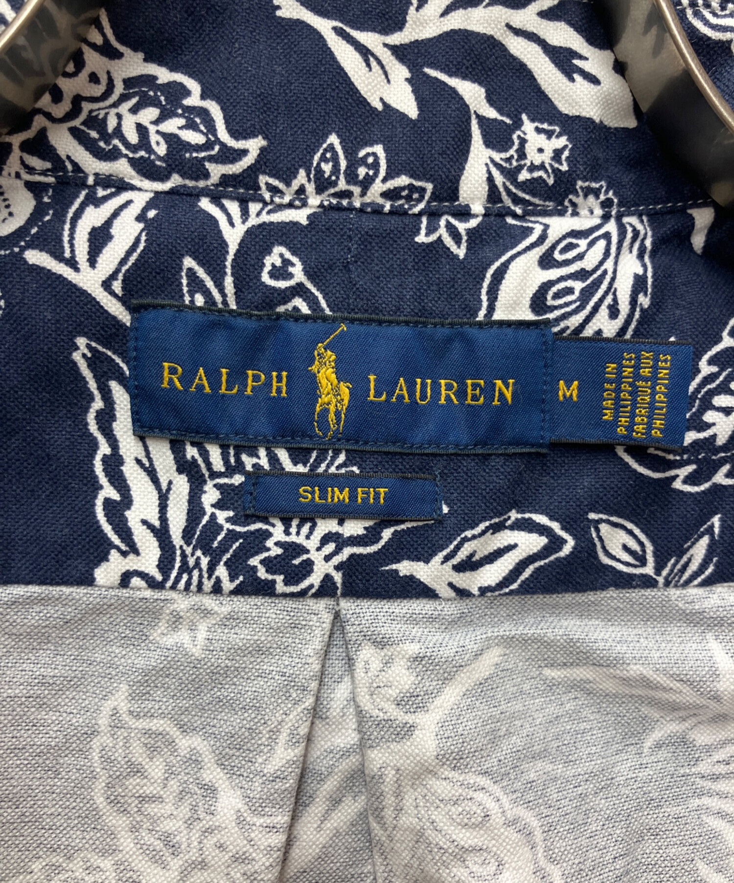 中古・古着通販】RALPH LAUREN (ラルフローレン) 半袖シャツ ネイビー 