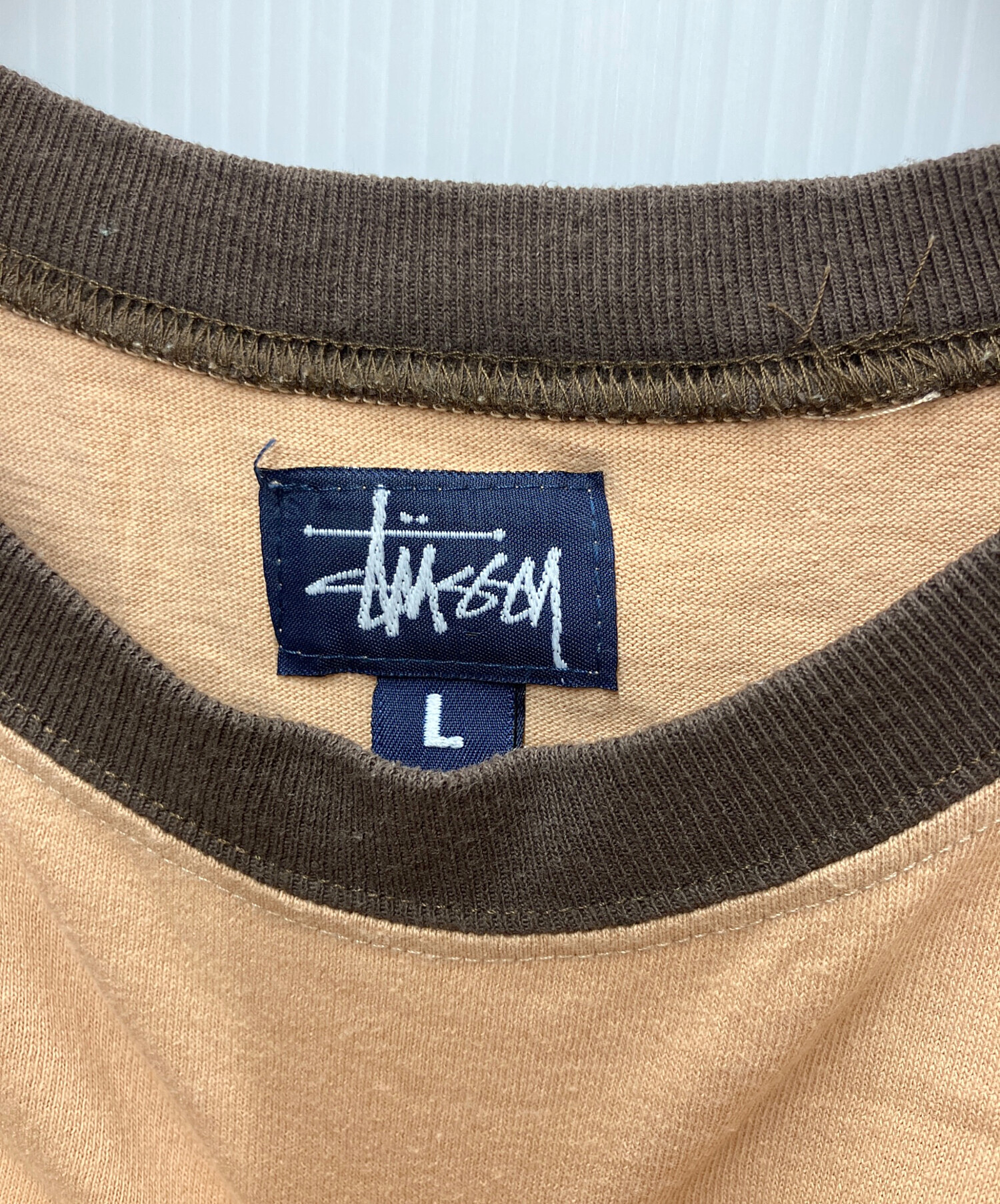 中古・古着通販】stussy (ステューシー) プリントTシャツ ベージュ