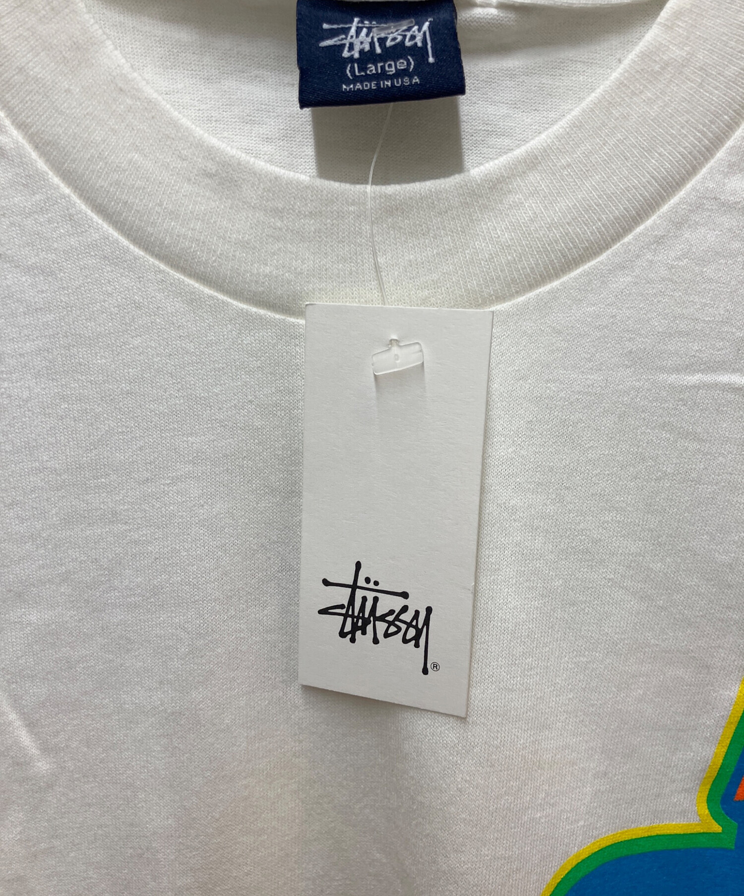 中古・古着通販】stussy (ステューシー) プリントTシャツ ネオンスカル