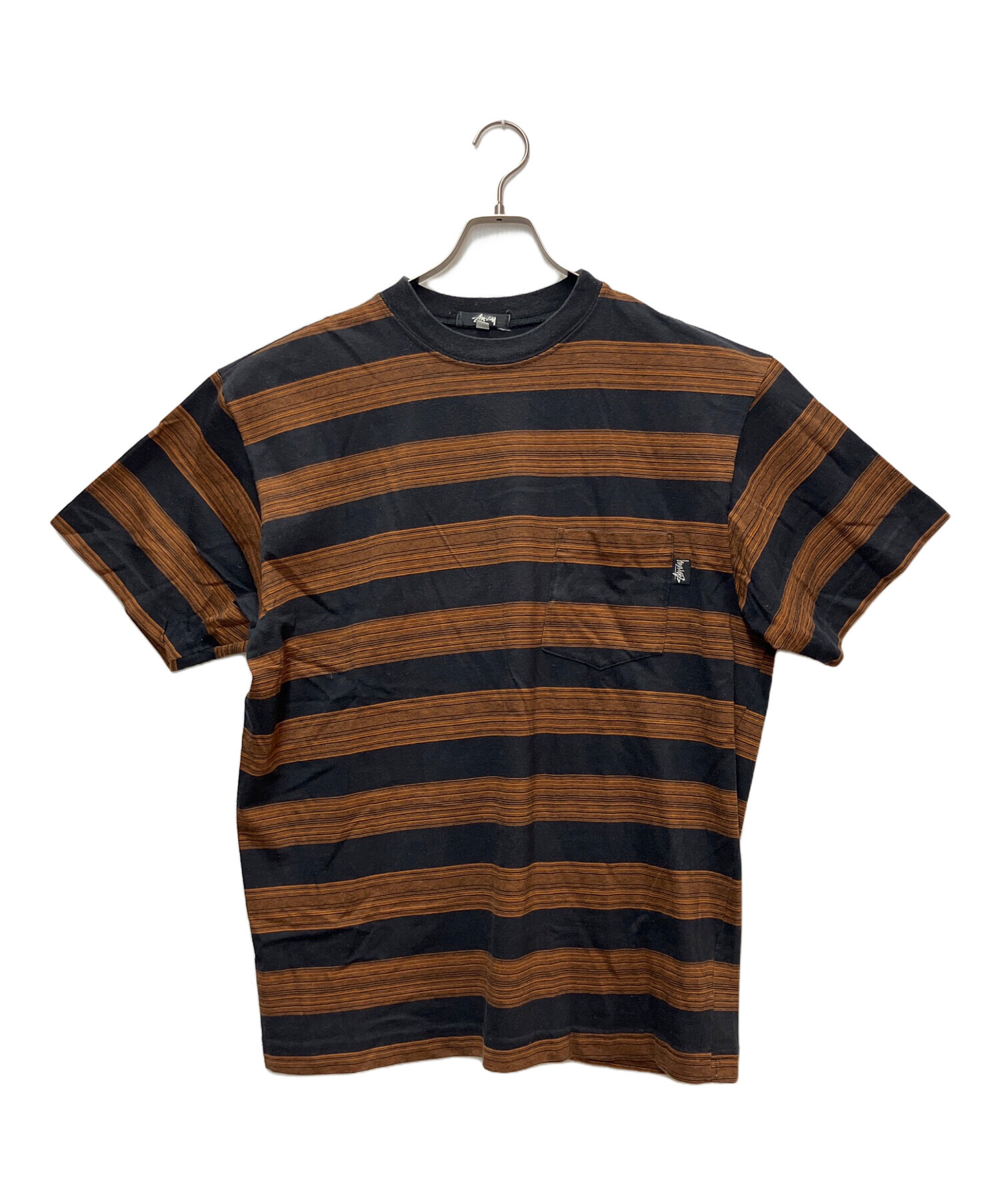 中古・古着通販】stussy (ステューシー) ボーダーTシャツ ブラック