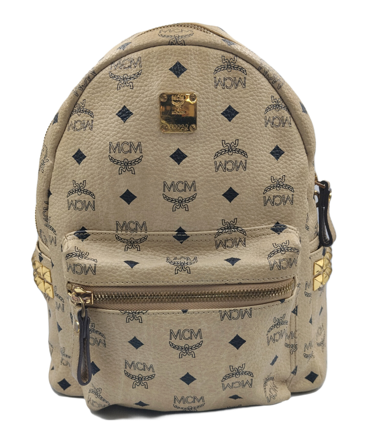 中古・古着通販】MCM (エムシーエム) サイドスタッズリュック ベージュ