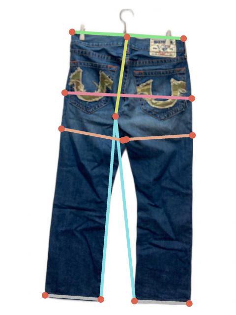 中古・古着通販】TRUE RELIGION (トゥルー レリジョン) デニムパンツ