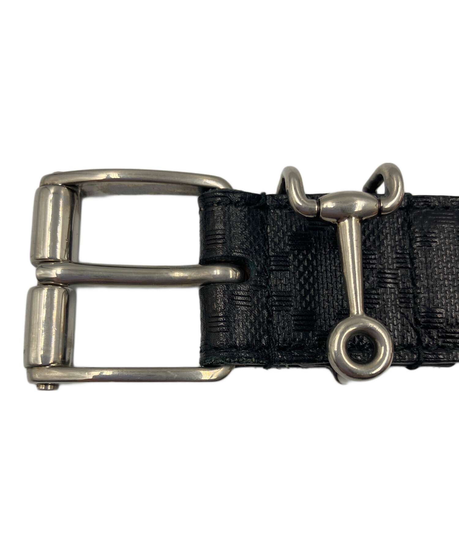 グッチ　レザーベルト　ブラック 中古・古着通販】GUCCI (グッチ) レザーベルト ブラック サイズ:85・34