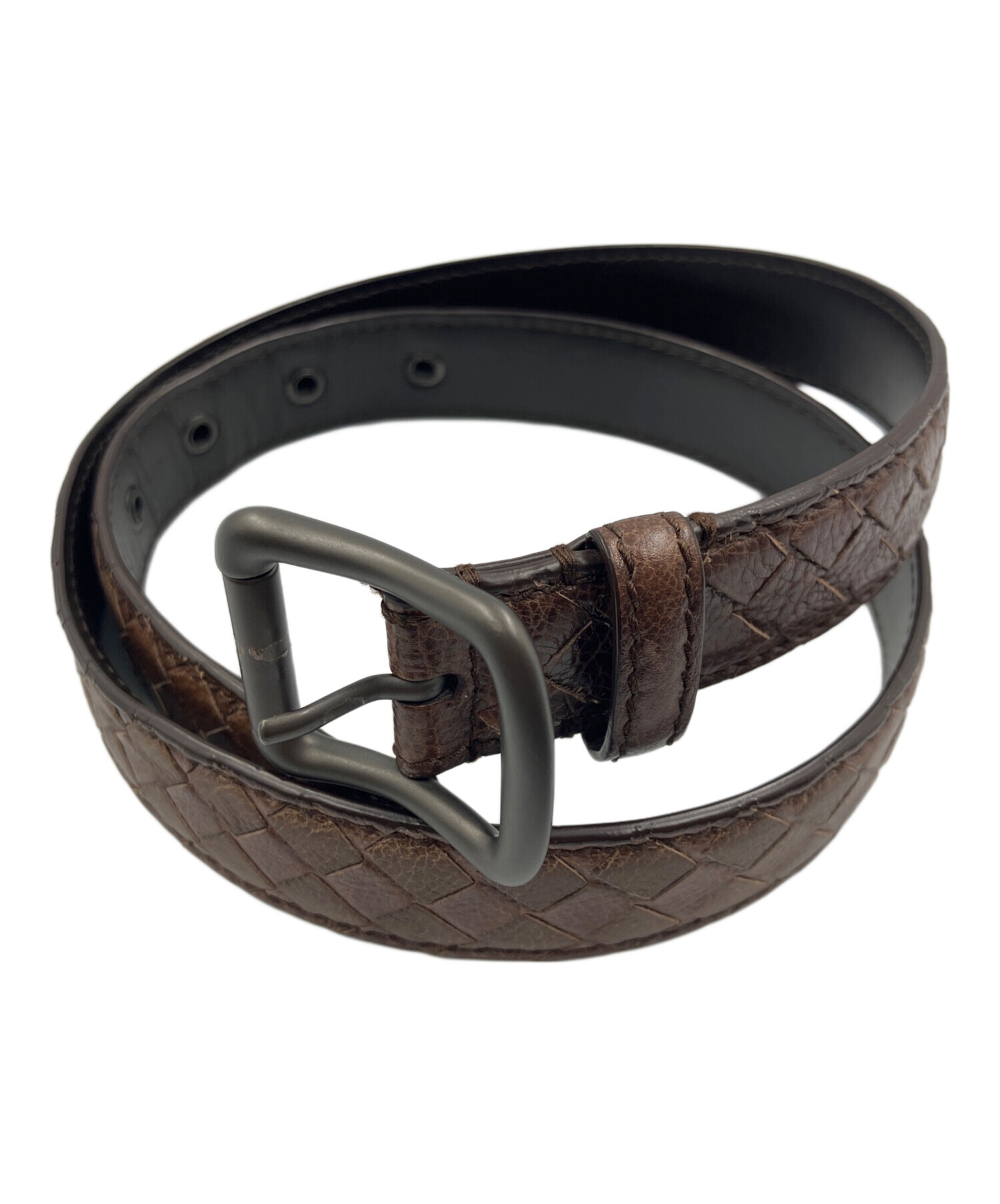 中古ボッテガメンズ編み込みレザーベルト茶90cm36inc 中古・古着通販】BOTTEGA VENETA (ボッテガベネタ) イントレチャート