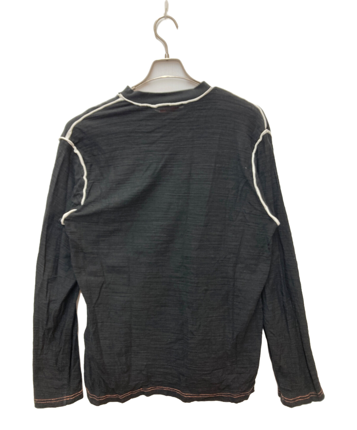 中古・古着通販】DIESEL (ディーゼル) T-CRANE-LS-SLITS-RAW ブラック