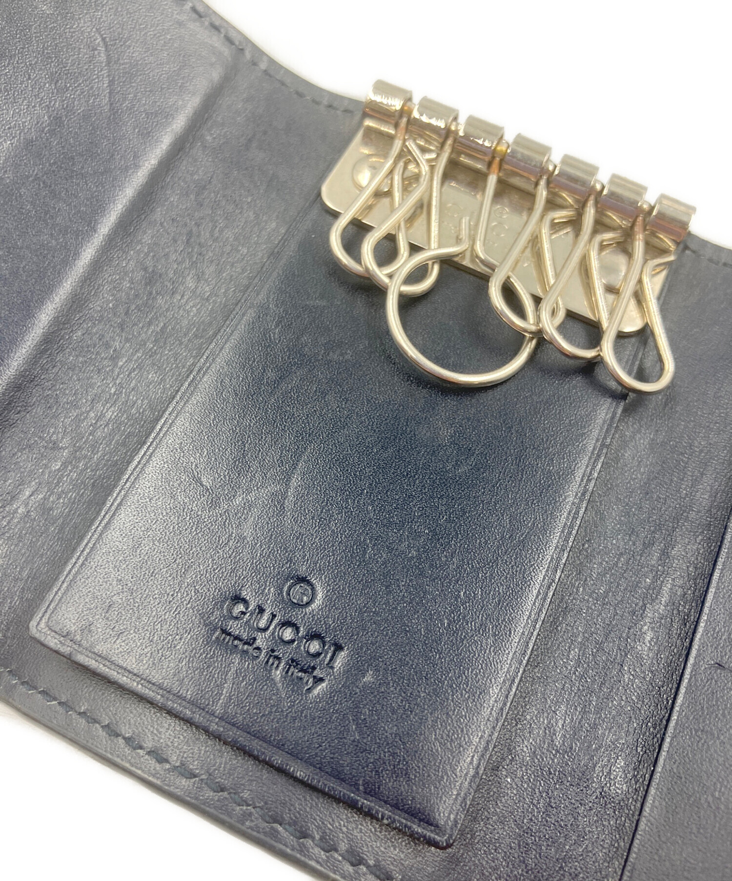 中古・古着通販】GUCCI (グッチ) グッチシマ6連キーケース シェリー
