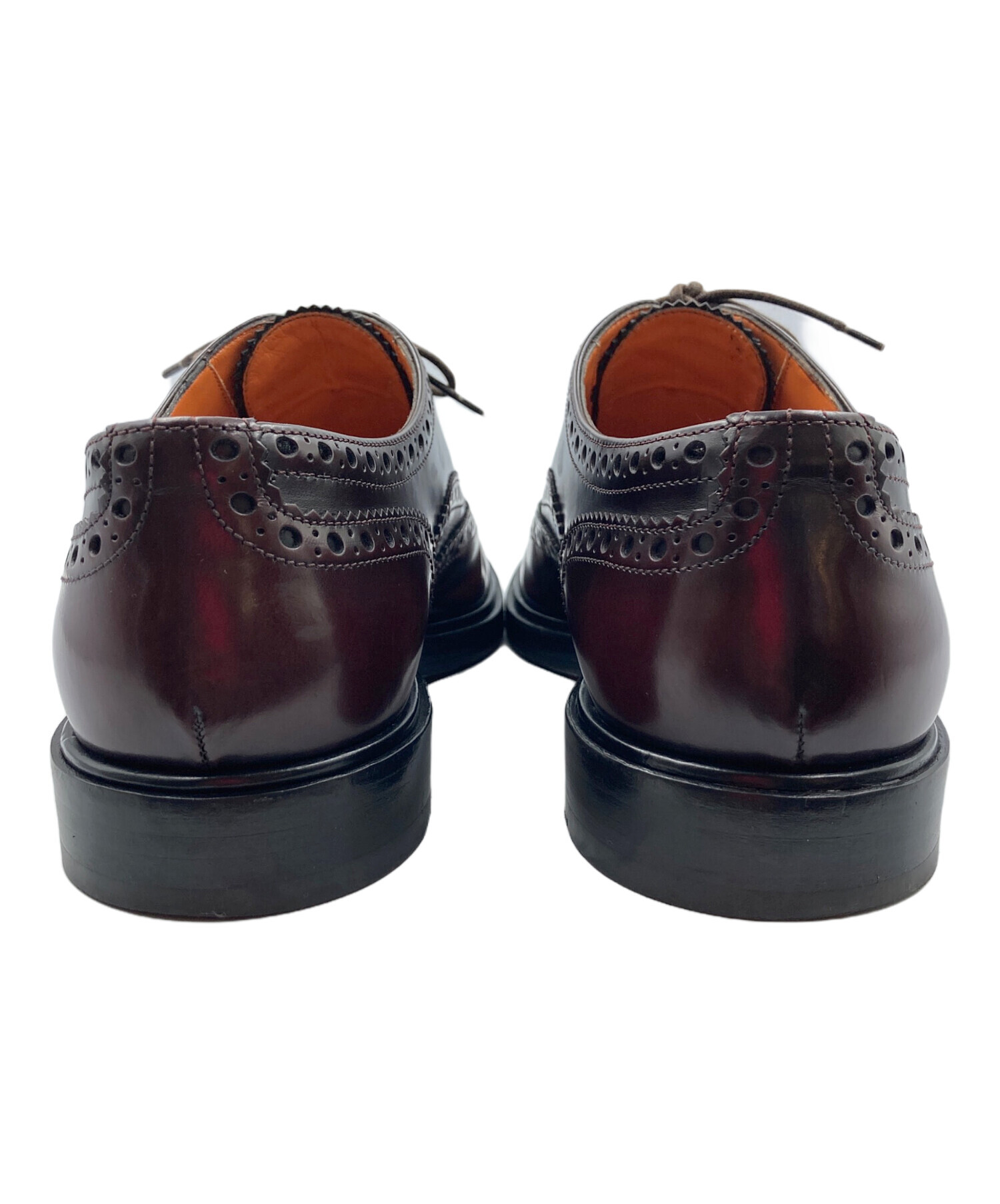 未使用✨SANTONI サントーニ ウィングチップビジネスシューズ ブラック 中古・古着通販】Santoni (サントーニ) ウィングチップシューズ