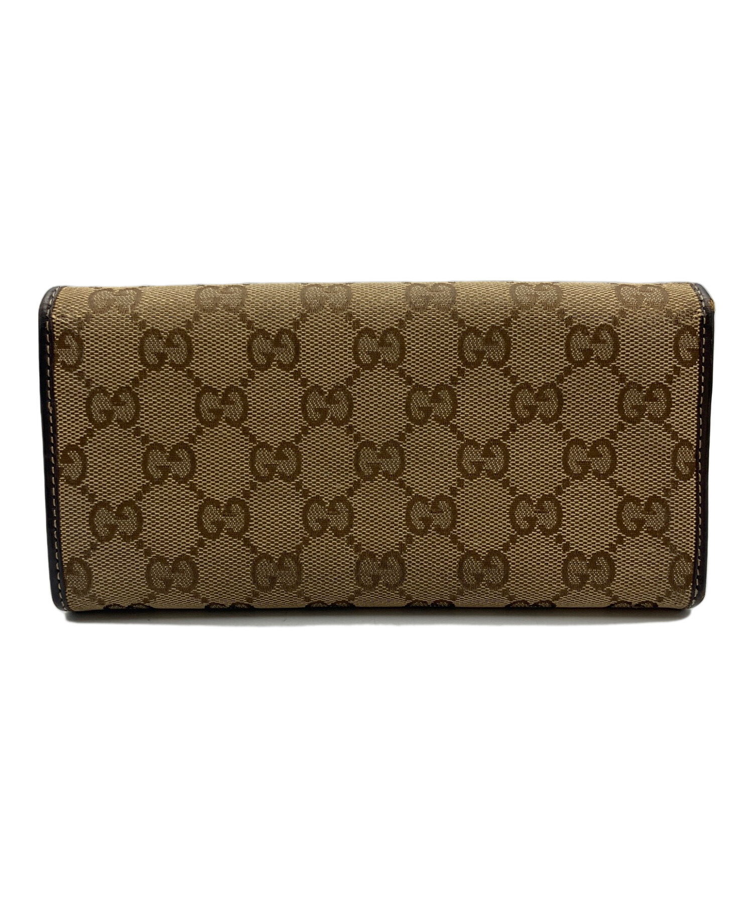 中古・古着通販】GUCCI (グッチ) GGキャンバス長財布 ベージュ 